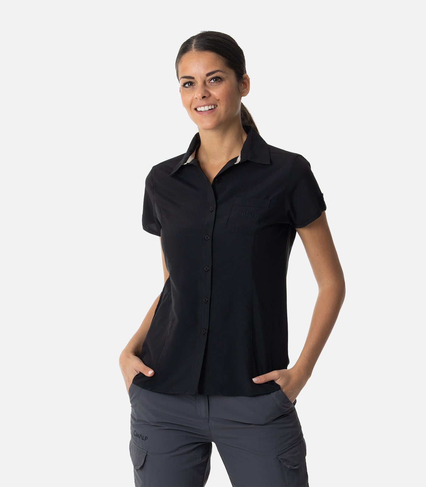 cimalp-annabel-3-chemise-rando-femme-anthracite-anti-insectes image 1