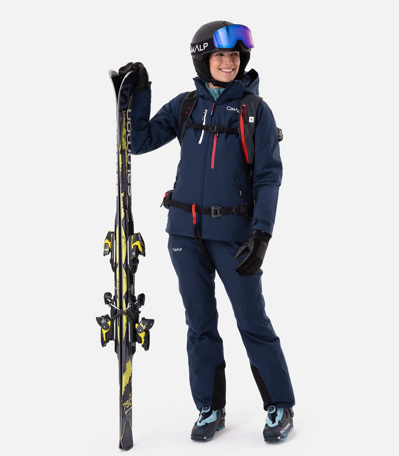cimalp-oisans-3-f-veste-ski-femme-chaude-imperm-able-rouge image 4
