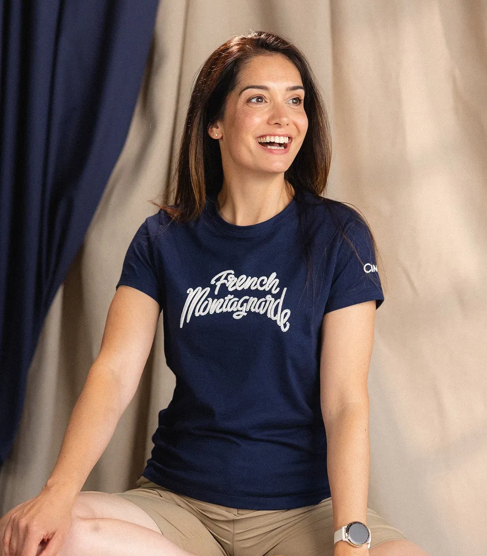 cimalp-daily-french-f-t-shirt-rando-femme-marine-oversize image 1
