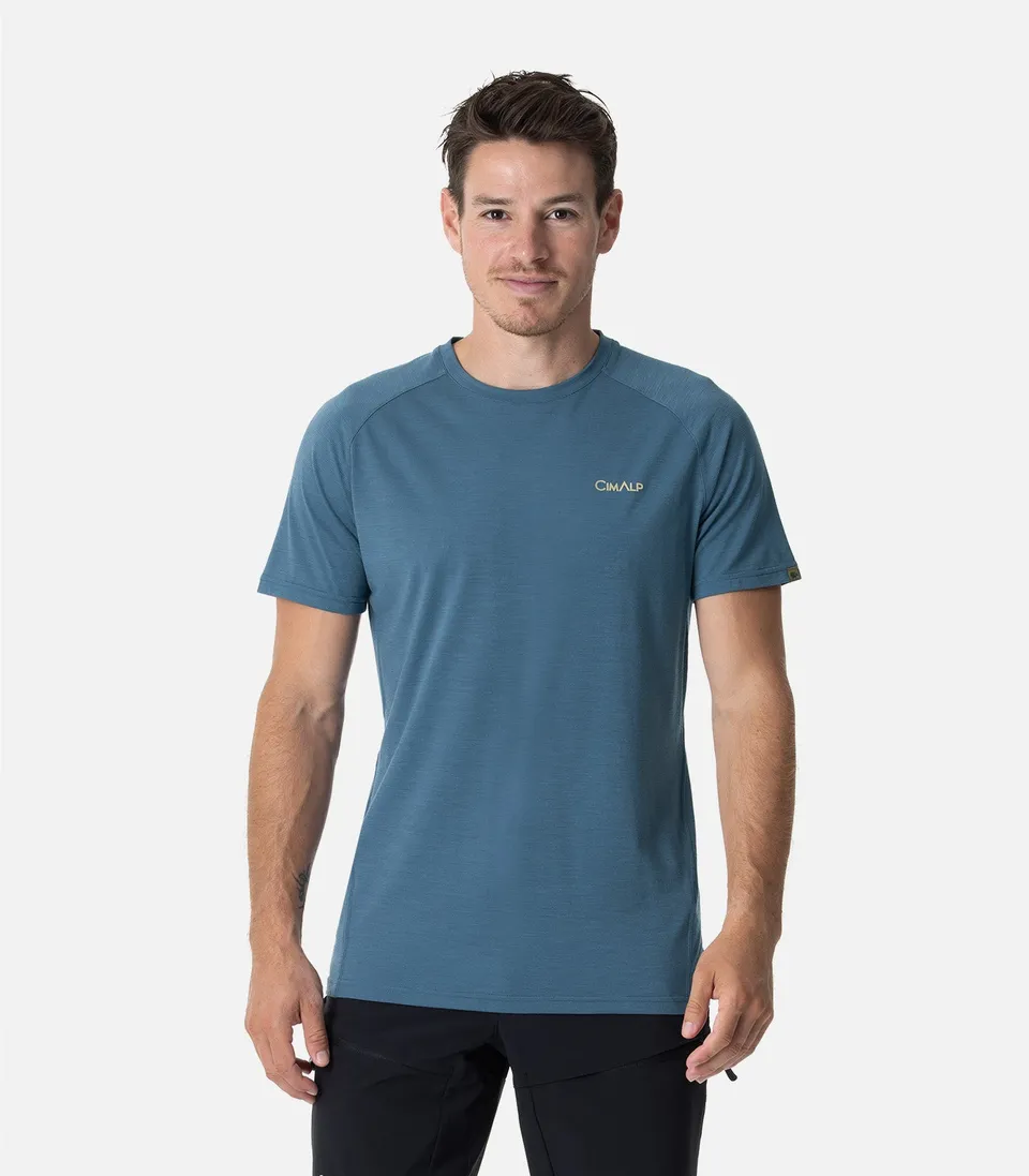 cimalp-clapier-3-h-t-shirt-randonn-e-homme-bleu-m-rinos-respirant image 1