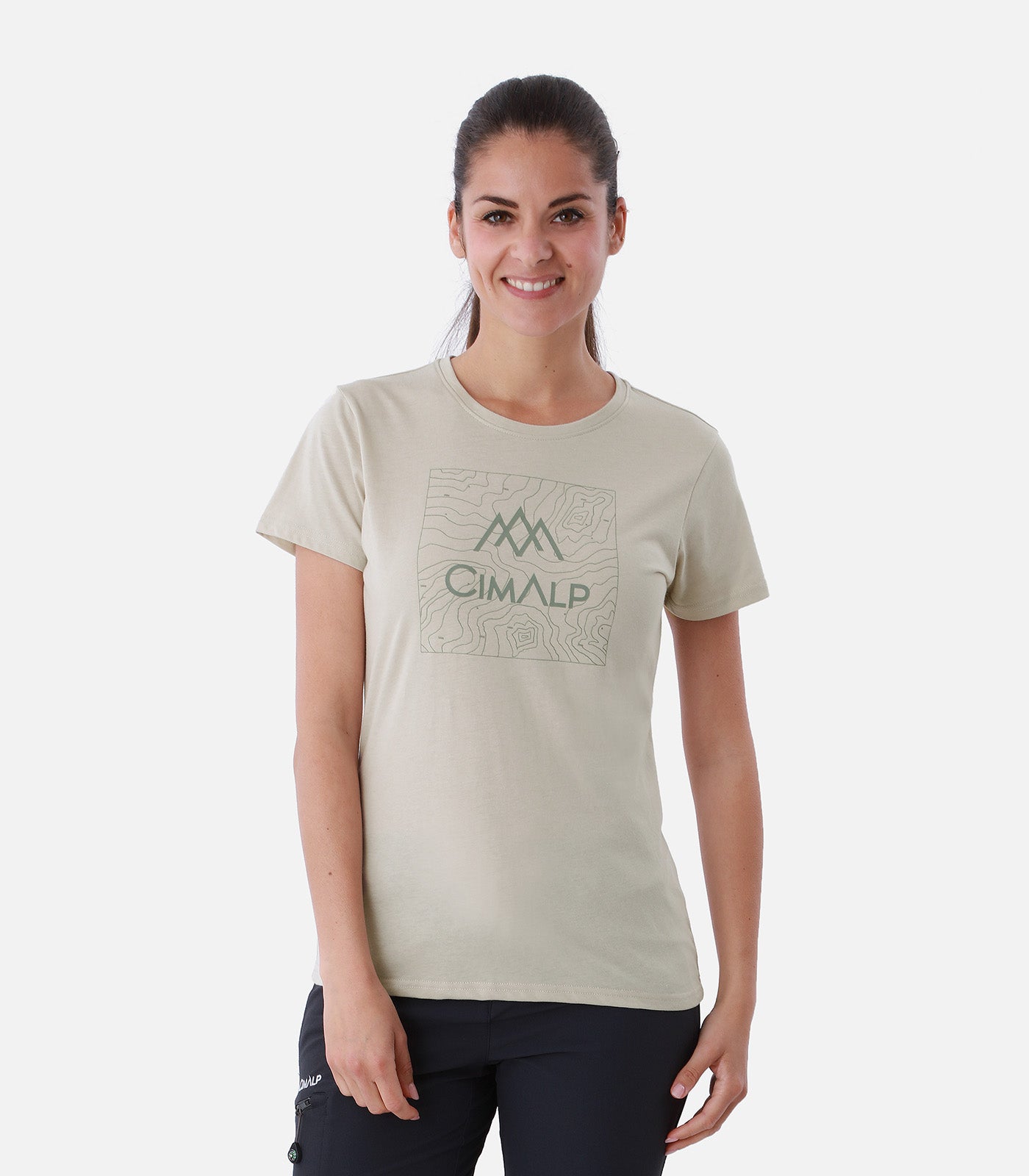 cimalp-map-2-f-t-shirt-rando-femme-beige-anti-uv image 1