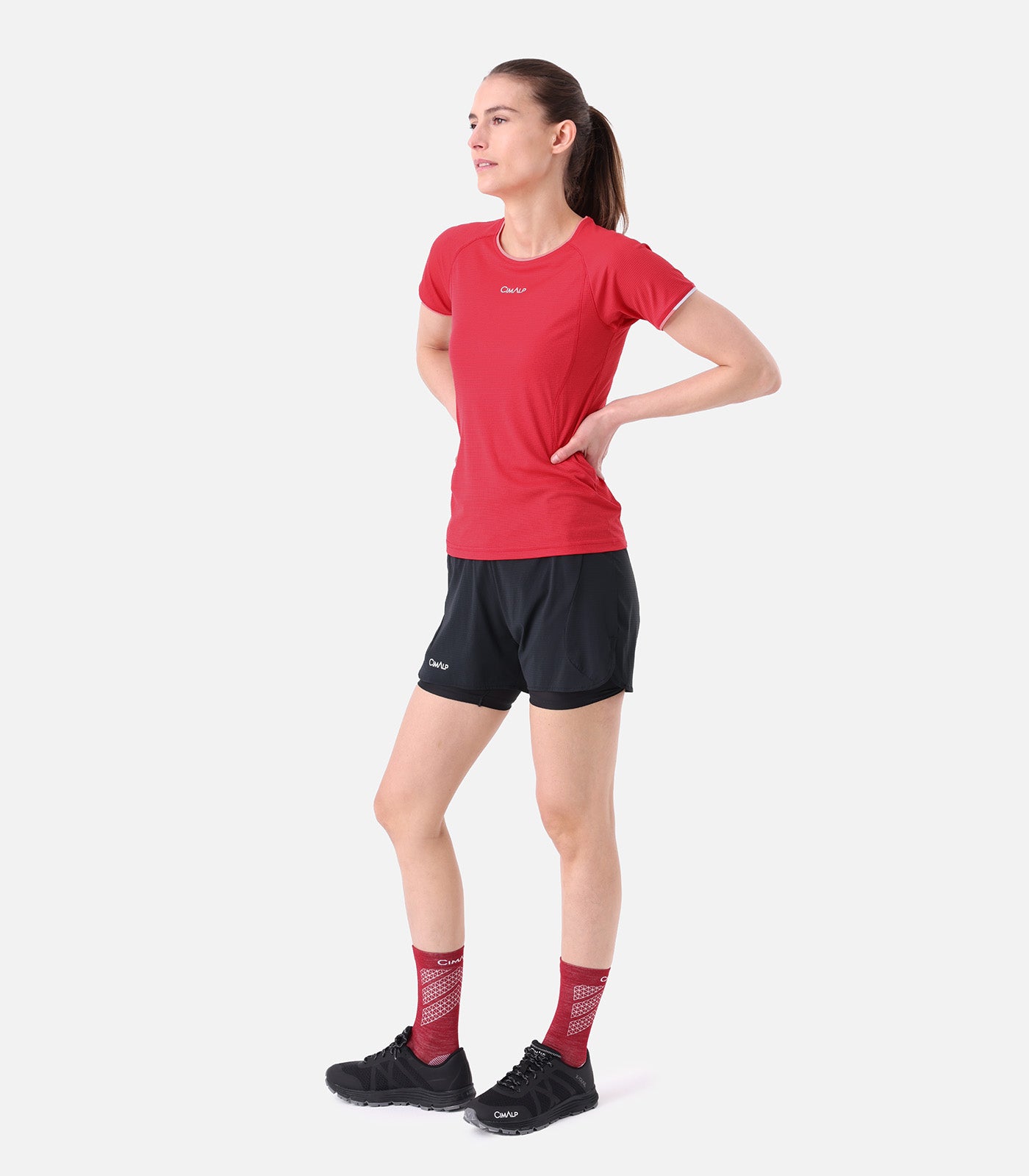 cimalp-boreon-3-f-t-shirt-trail-femme-vert-amande-respirant image 2