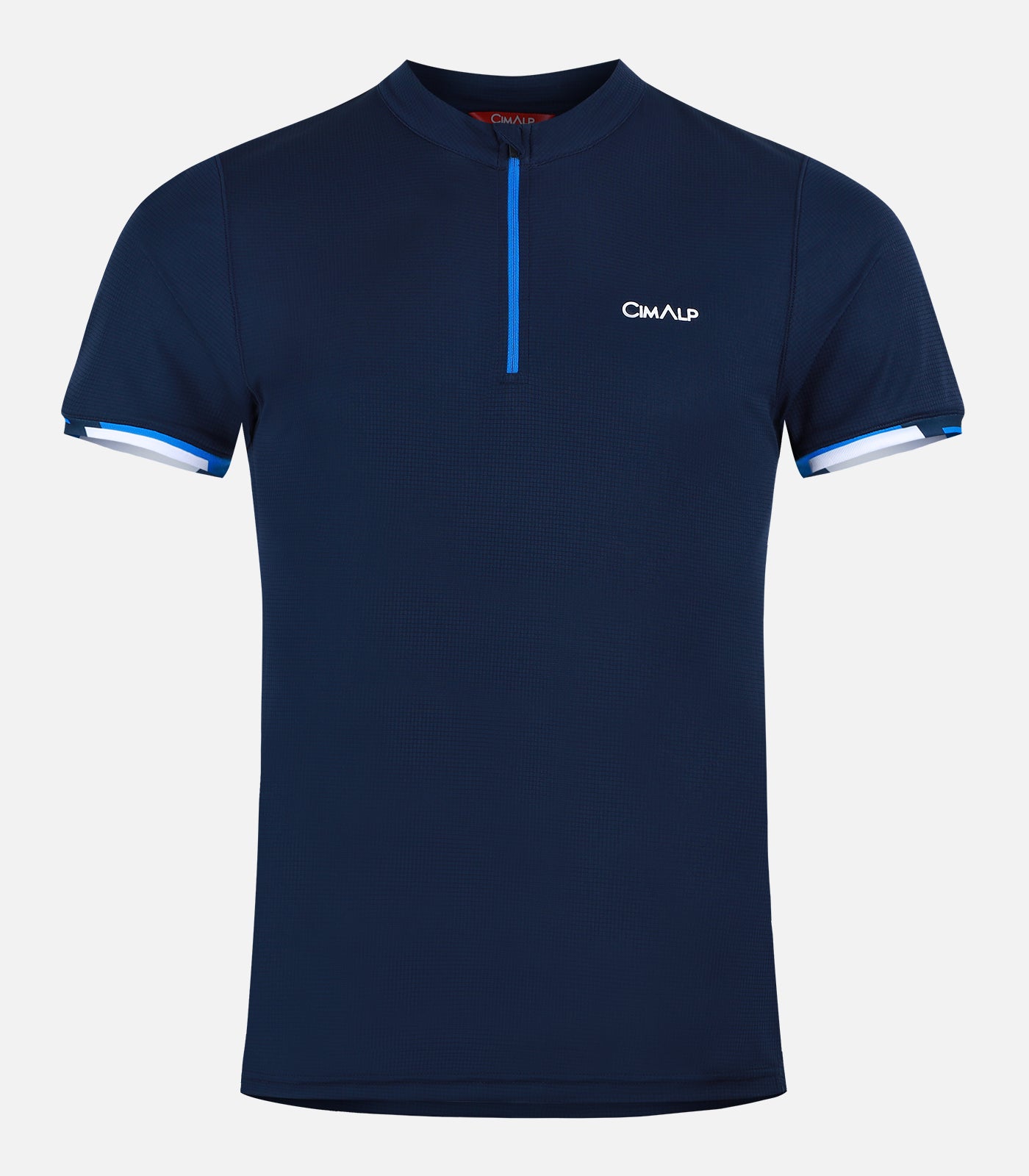 cimalp-faraut-h-t-shirt-trail-homme-marine-demi-zip image 2