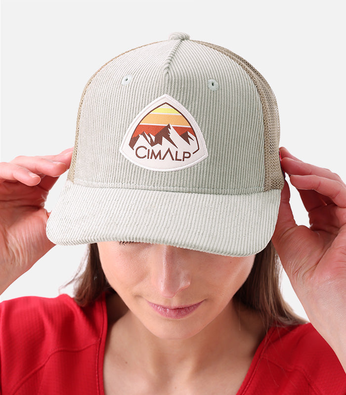 cimalp-trucker-cap-velours-casquette-vert-olive image 7