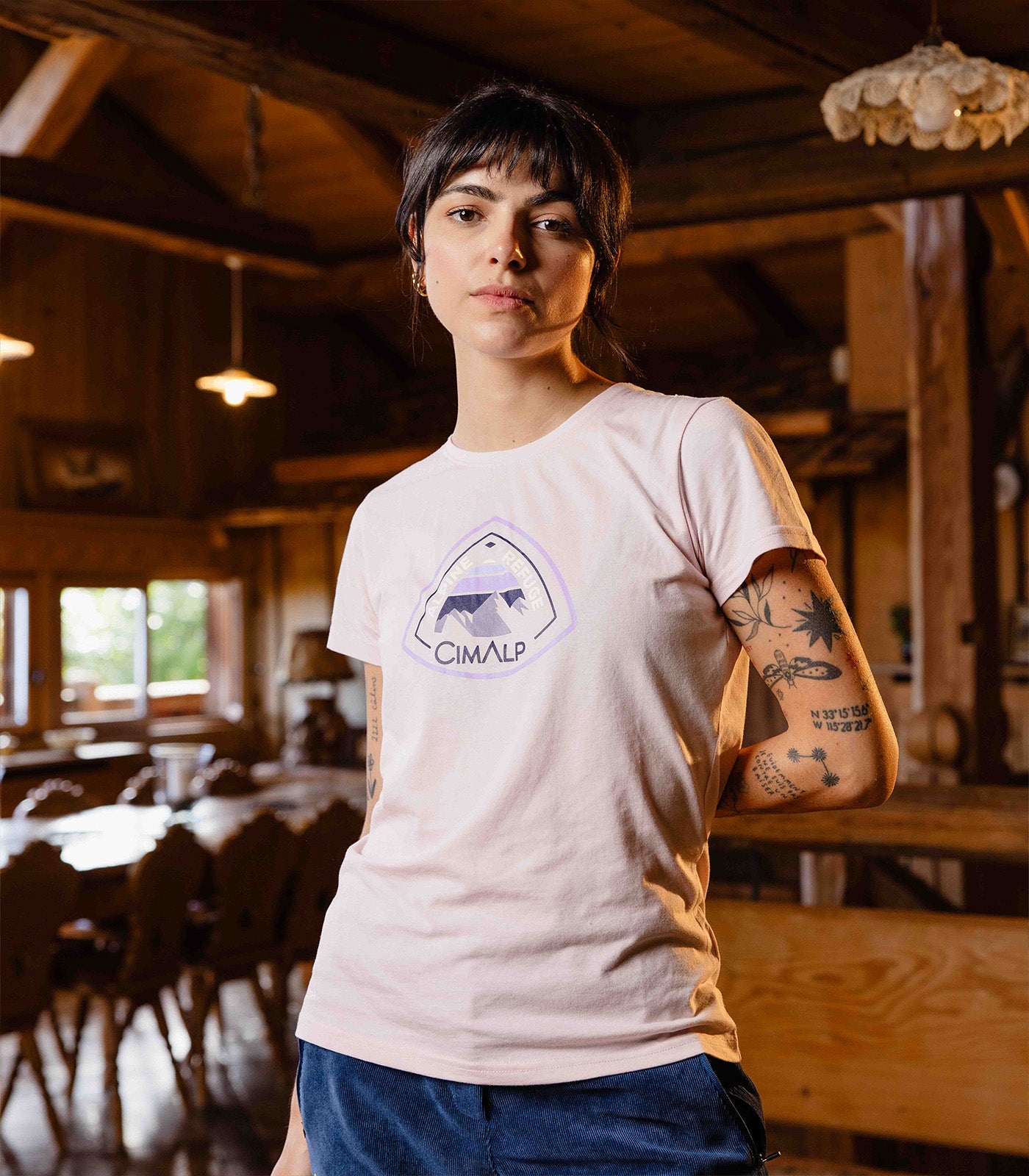 cimalp-almet-f-alpine-refuge-t-shirt-randonn-e-femme-rose image 2