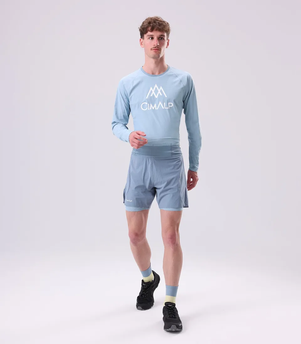 cimalp-lavaredo-2-h-short-trail-homme-bleu-gris-m-2en1 image 1