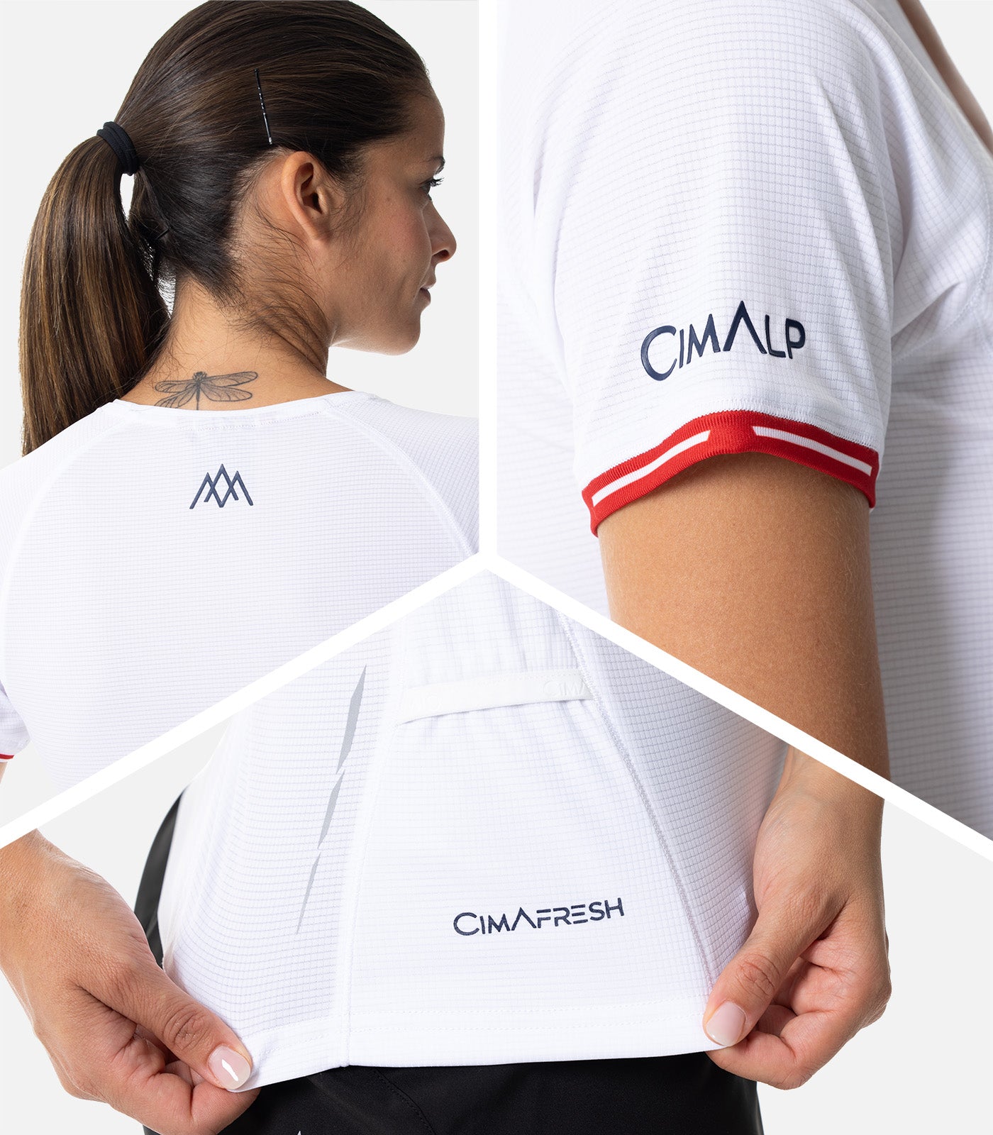 cimalp-german-montagnard-t-shirt-trail-femme-blanc-75g image 5