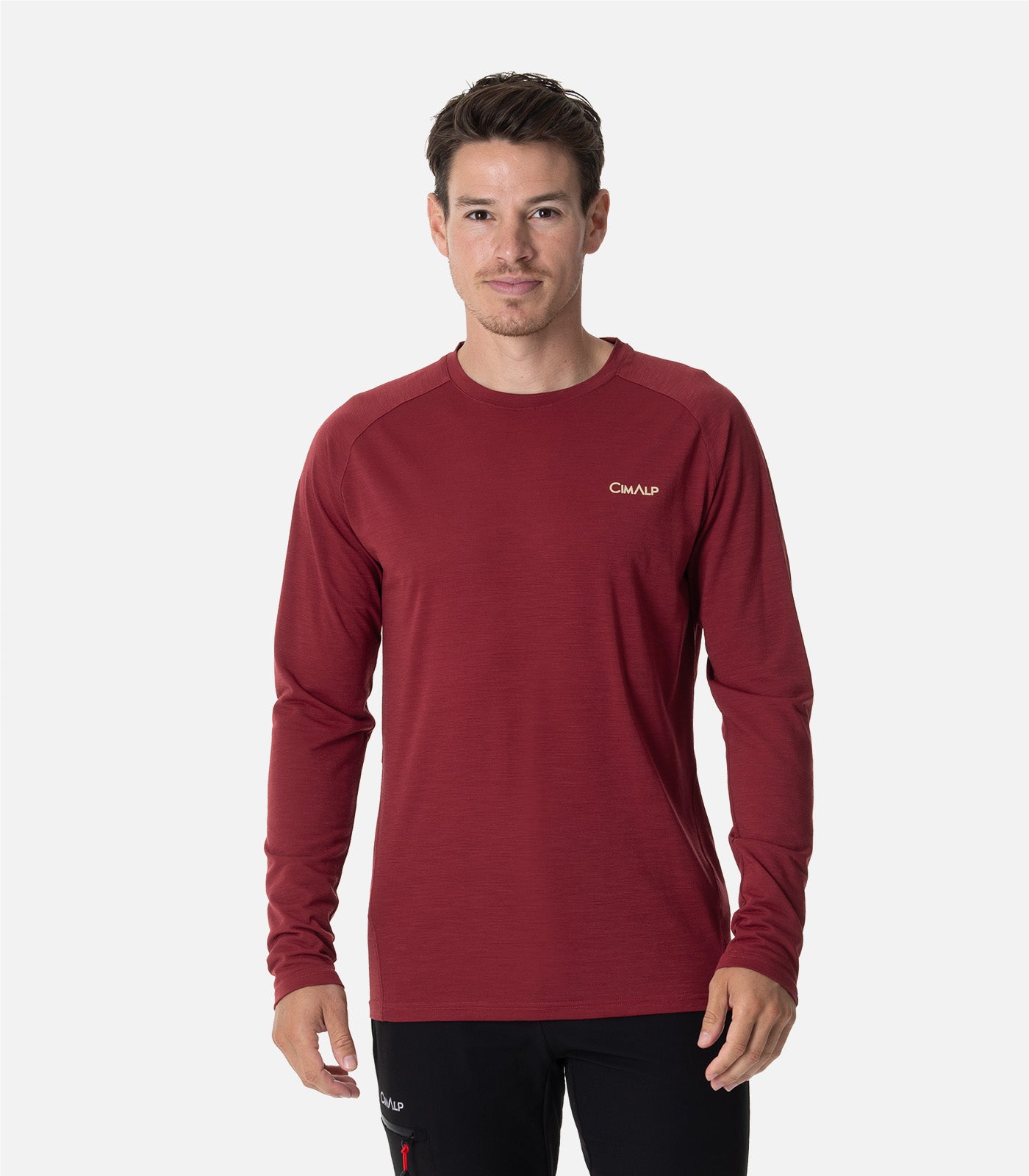 cimalp-charvin-3-h-t-shirt-rando-bordeaux-respirant image 8