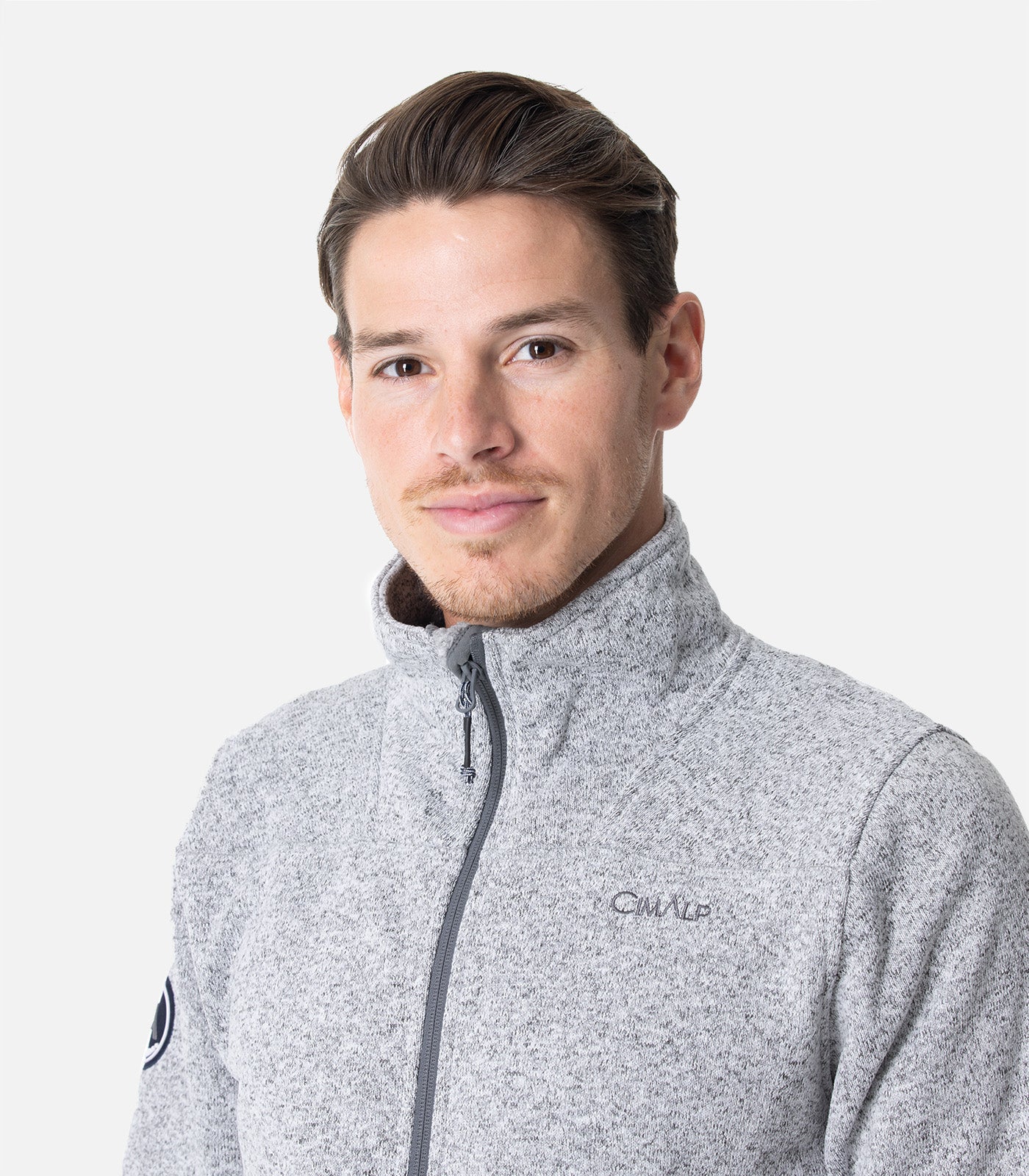 cimalp-royans-4-h-polaire-homme-aspect-laine-marron image 5