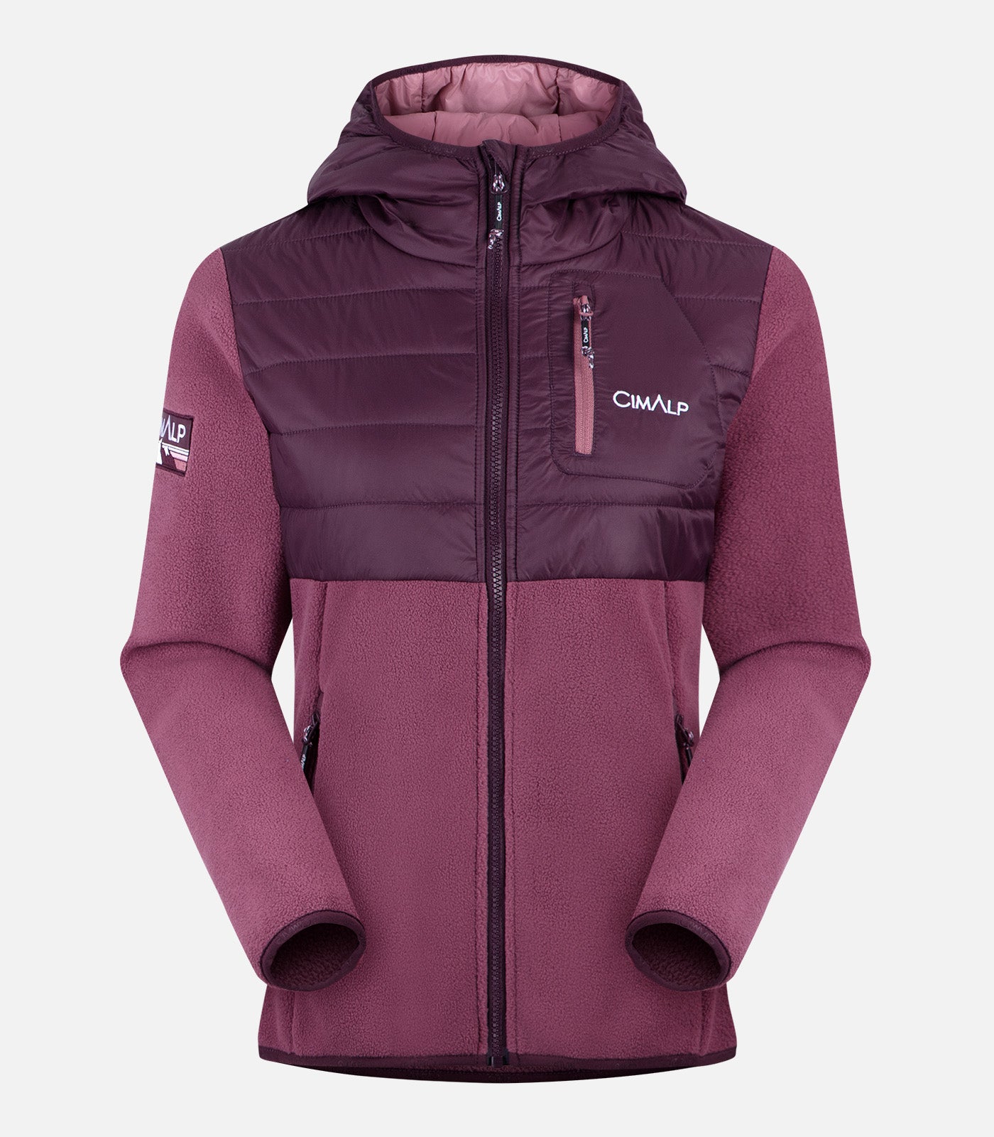 cimalp-charvet-f-veste-polaire-femme-bordeaux-m-rinos image 2