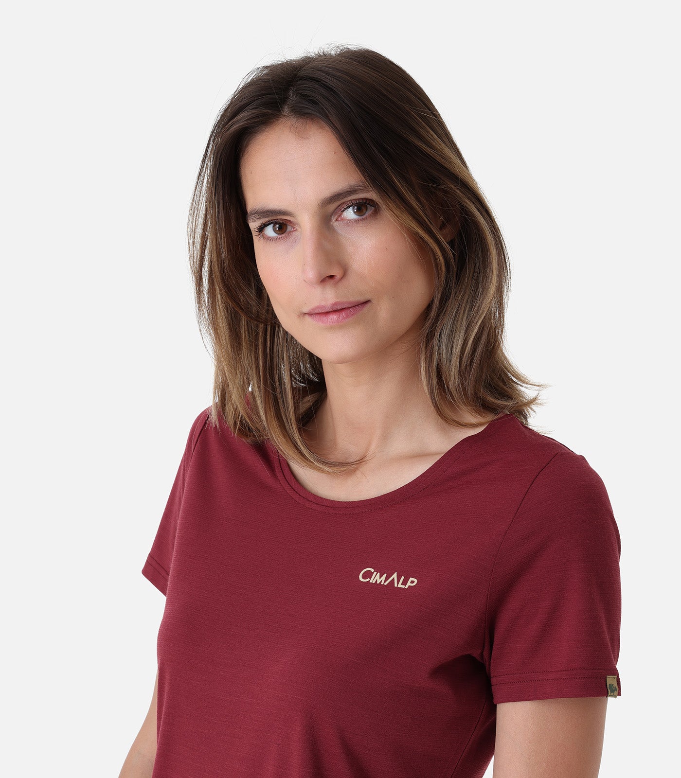 cimalp-aigli-re-4-f-t-shirt-randonn-e-femme-bordeaux image 5