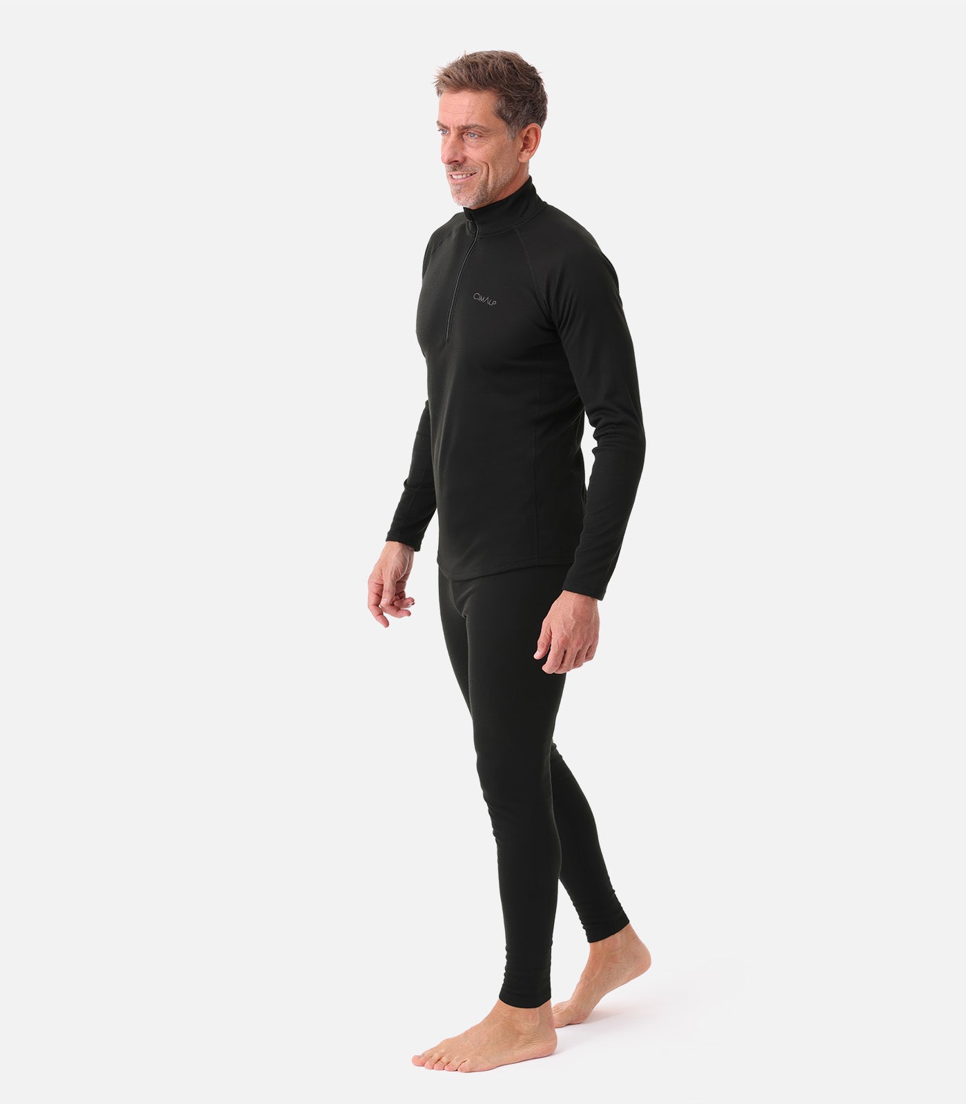 cimalp-warm-zip-5-h-sous-v-tement-thermique-homme-noir-zip image 8