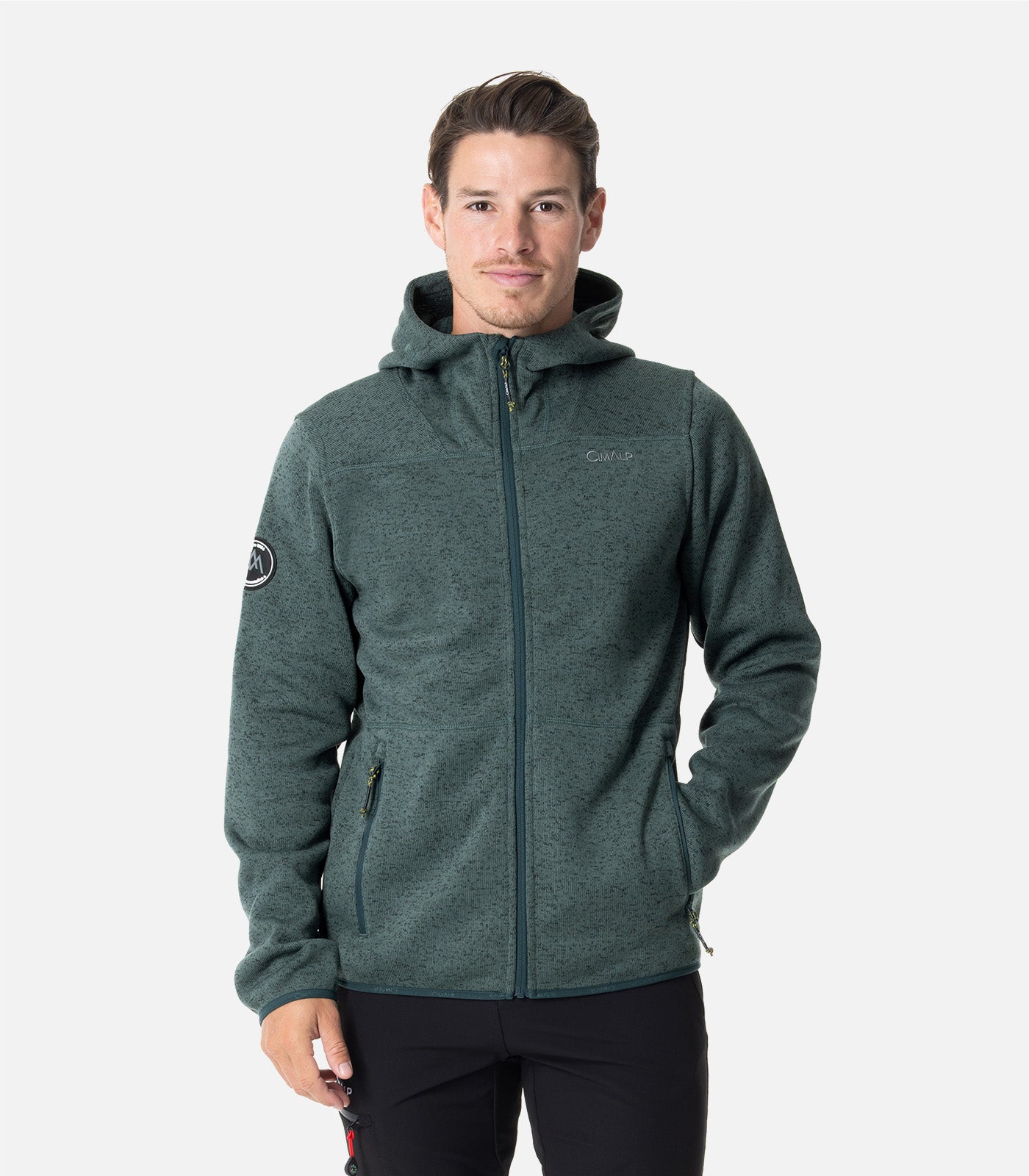 cimalp-vercors-4-h-veste-polaire-homme-vert-aspect-laine image 5