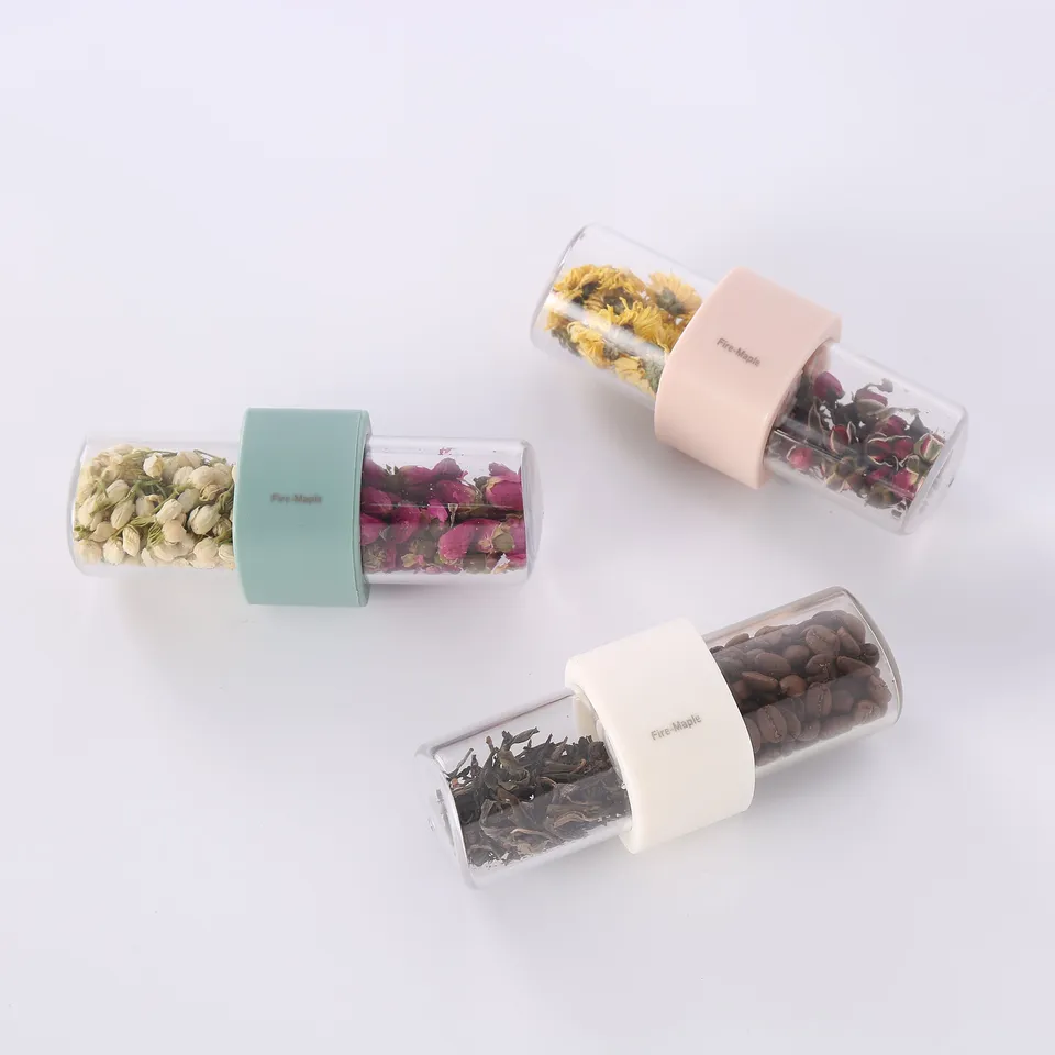 firemaple-boite-cafe-the-rose-double-compartiment-plastique image 1