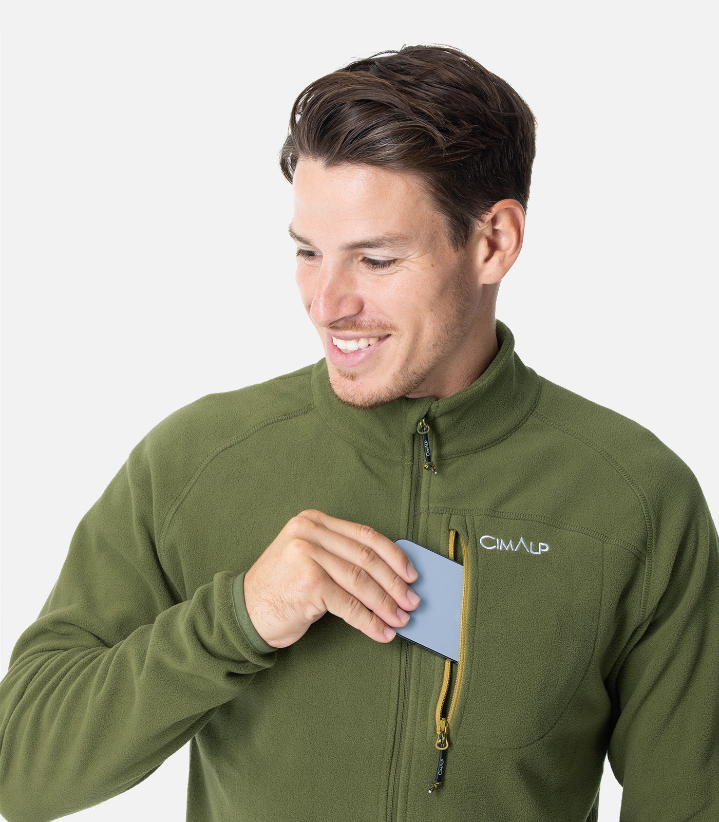 cimalp-artic-5-h-veste-polaire-homme-kaki-recycl-e image 6