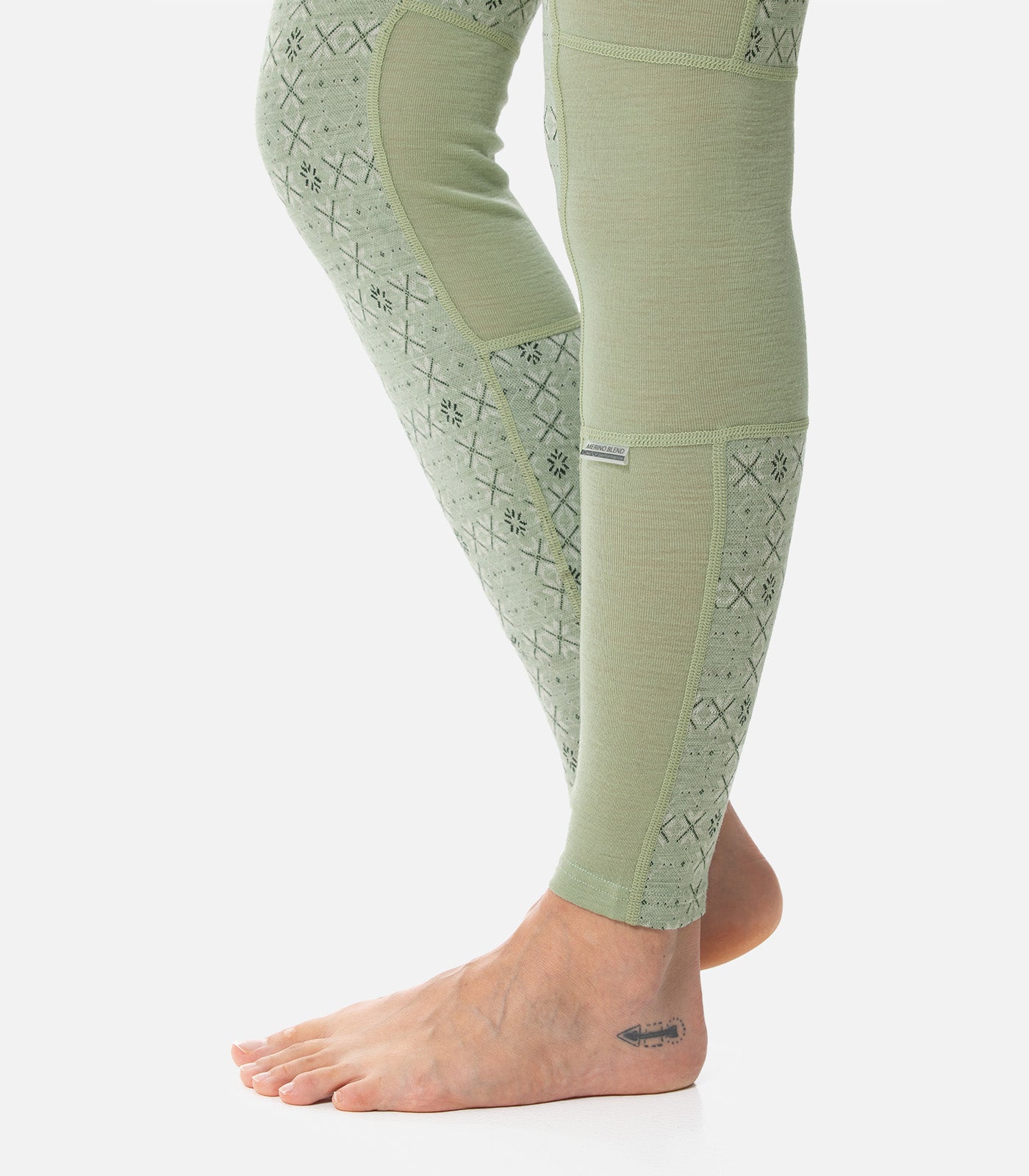 cimalp-wool-pant-f-collant-thermique-vert-m-rinos-femme image 6