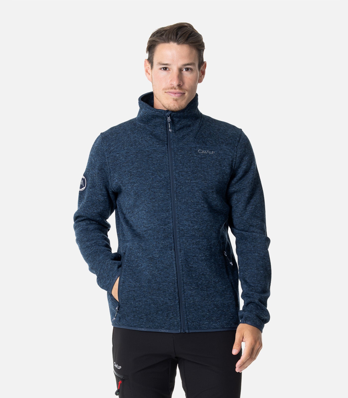 cimalp-royans-4-h-polaire-homme-aspect-laine-marron image 7