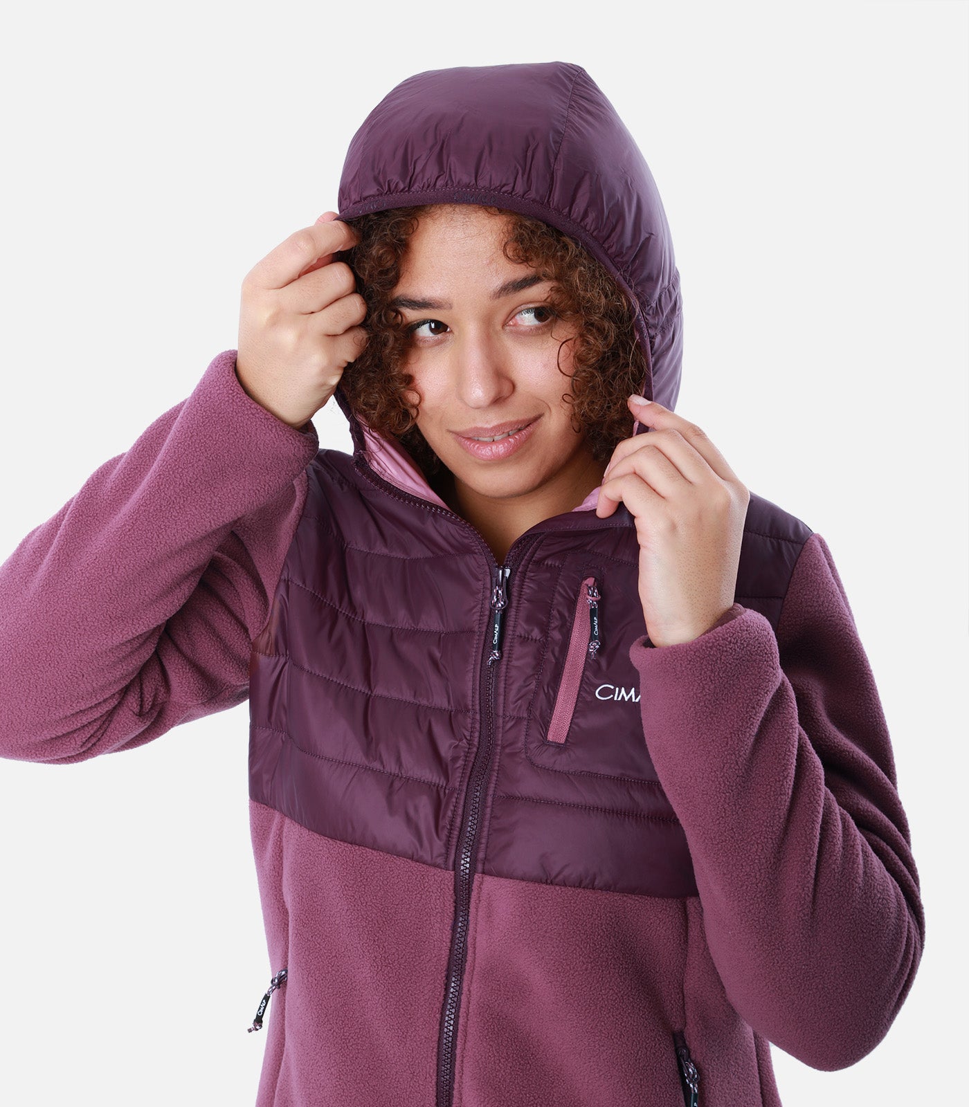 cimalp-charvet-f-veste-polaire-femme-bordeaux-m-rinos image 6