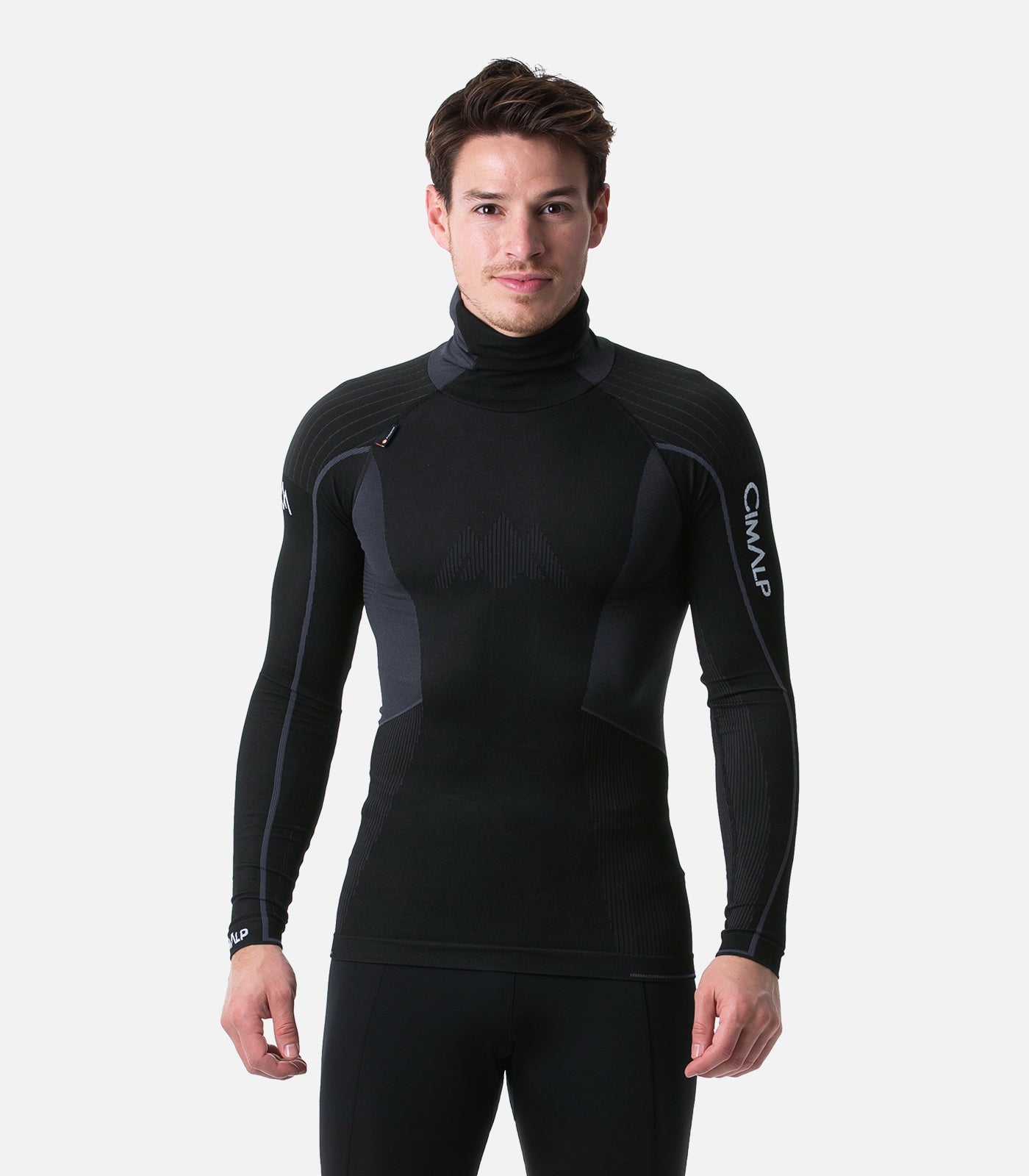 cimalp-seamless-hoodie-top-sous-v-tement-homme-noir-capuche image 1