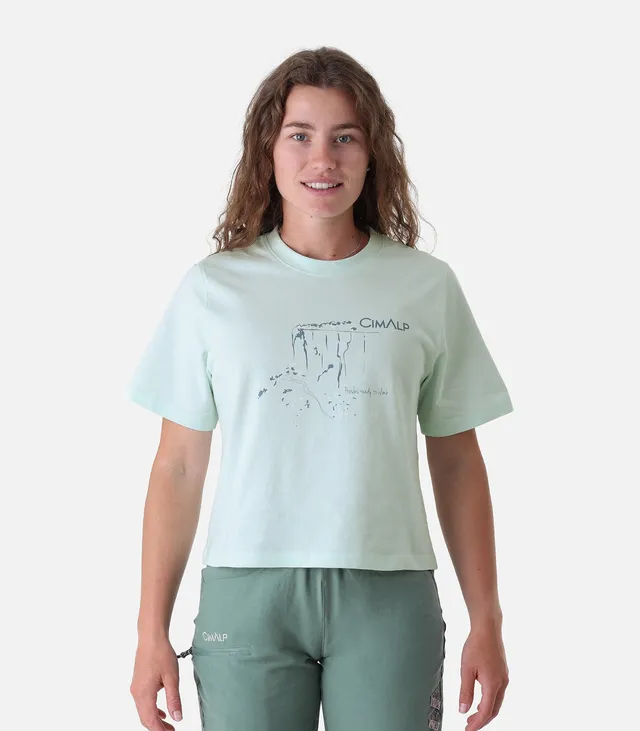 cimalp-crux-f-t-shirt-escalade-femme-bleu-coton-oversize image 1