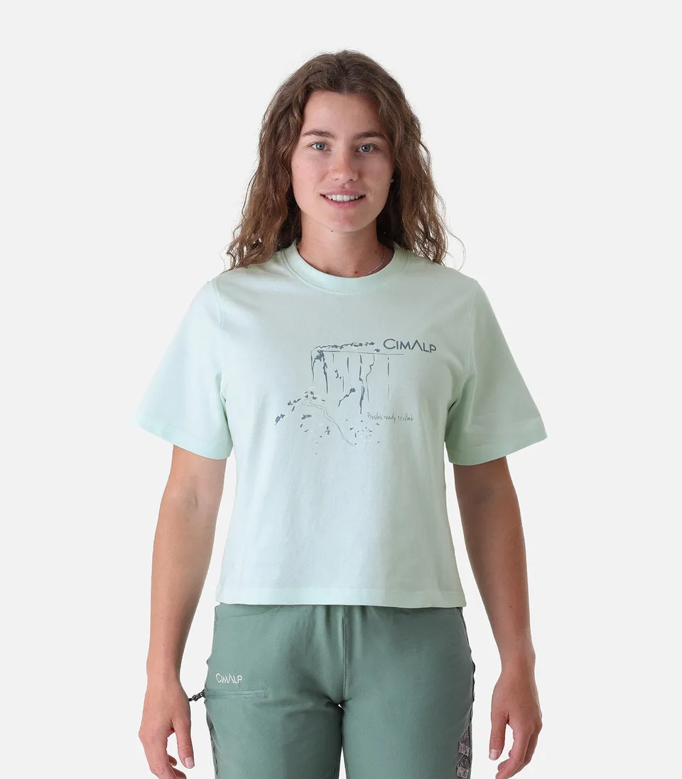 cimalp-crux-f-t-shirt-escalade-femme-bleu-coton-oversize image 1