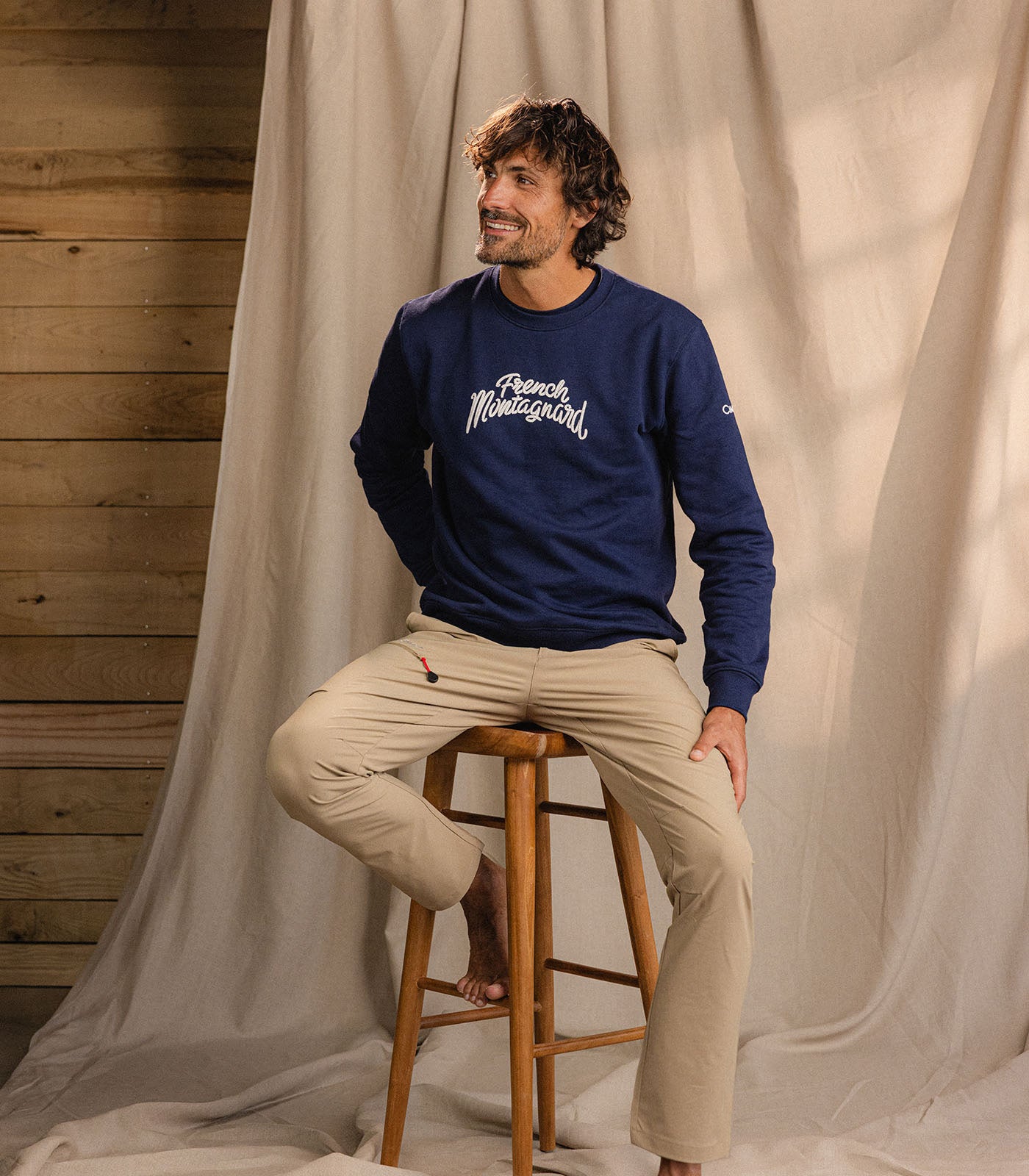 cimalp-french-round-neck-pull-marine-coton image 3