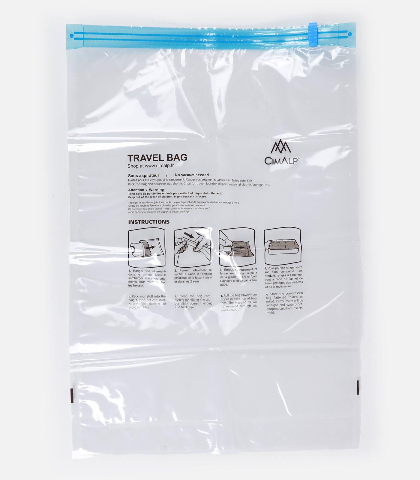 cimalp-travel-bag-sac-compression-blanc-lot-de-4-anti-odeur image 4