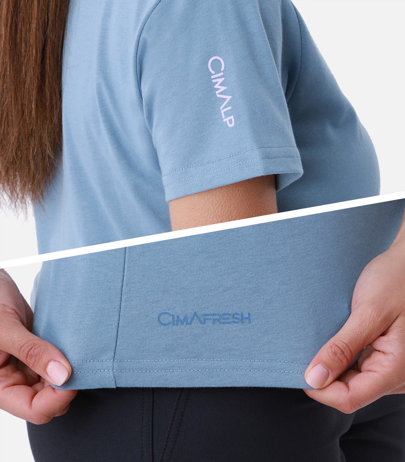 cimalp-cairn-f-t-shirt-randonn-e-femme-bleu-respirant-upf30 image 5