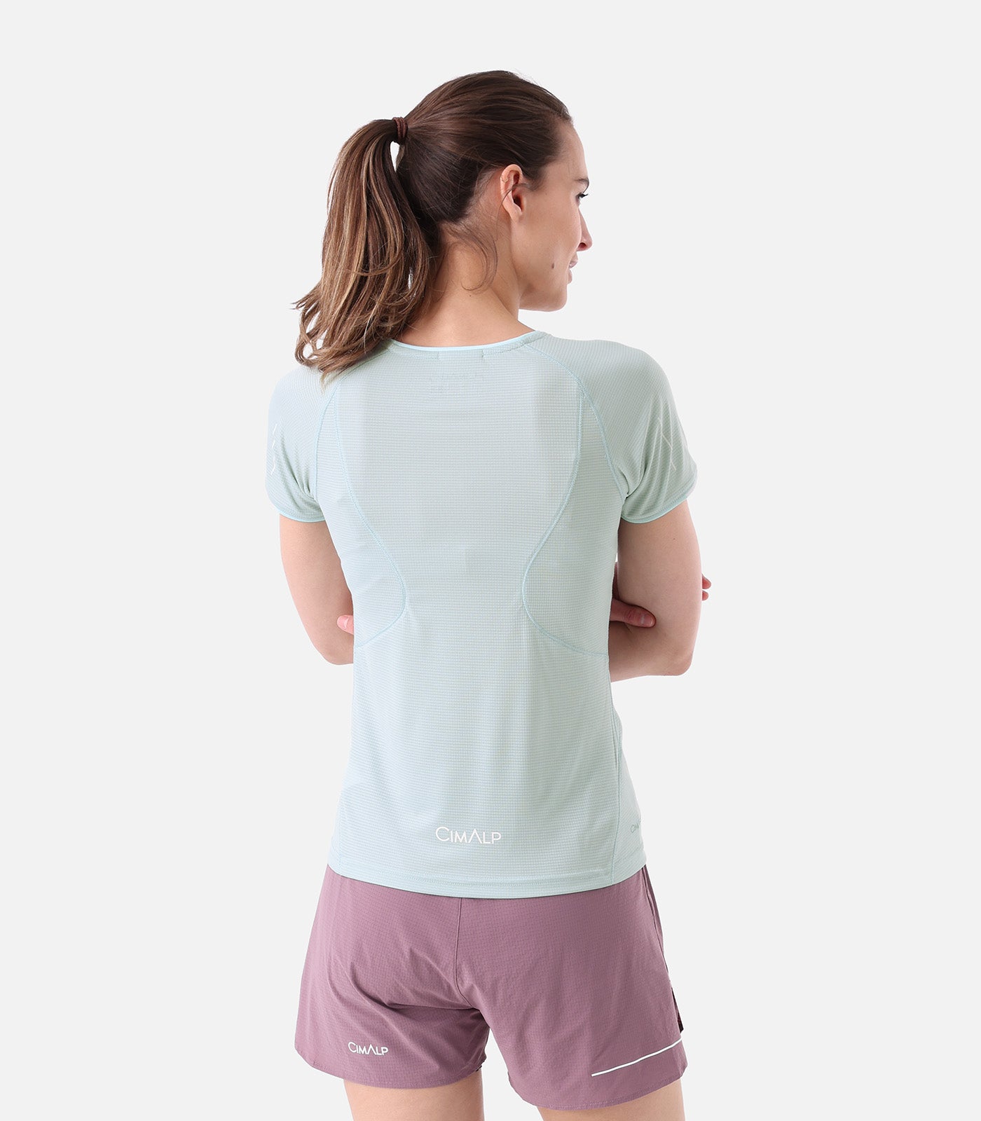 cimalp-boreon-3-f-t-shirt-trail-femme-vert-amande-respirant image 6