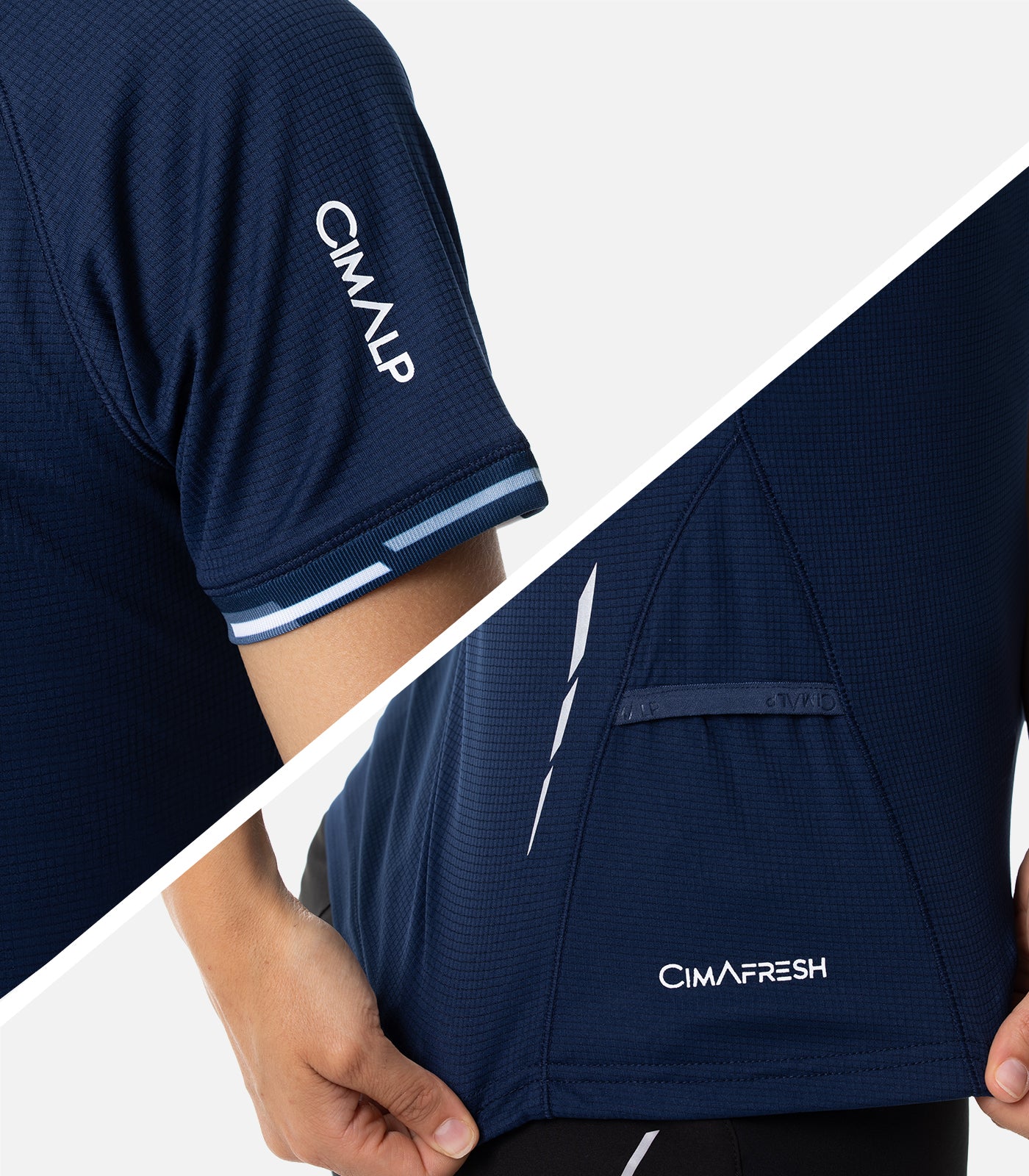 cimalp-autane-f-t-shirt-trail-femme-marine-demi-zip image 5