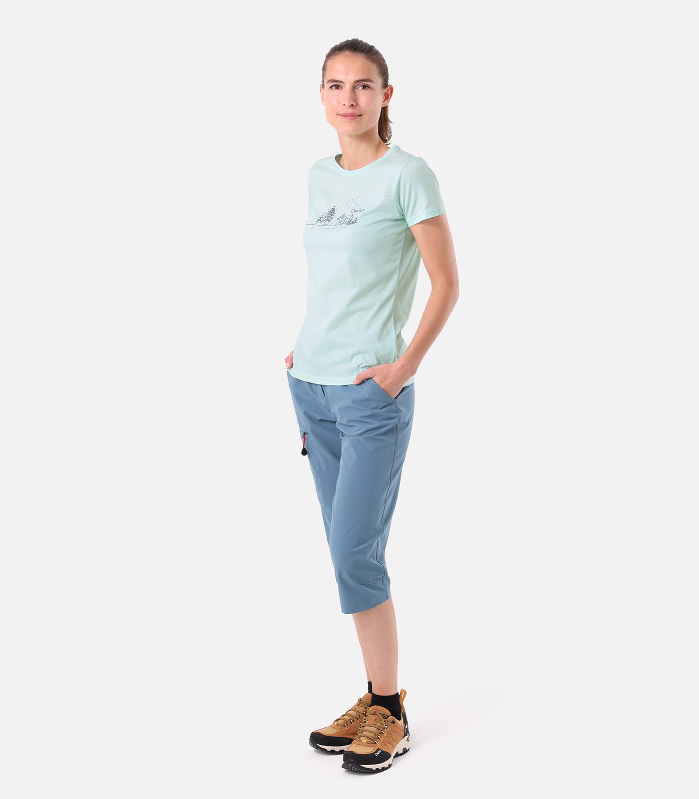 cimalp-shelter-t-shirt-randonn-e-femme-vert-anti-odeurs image 2