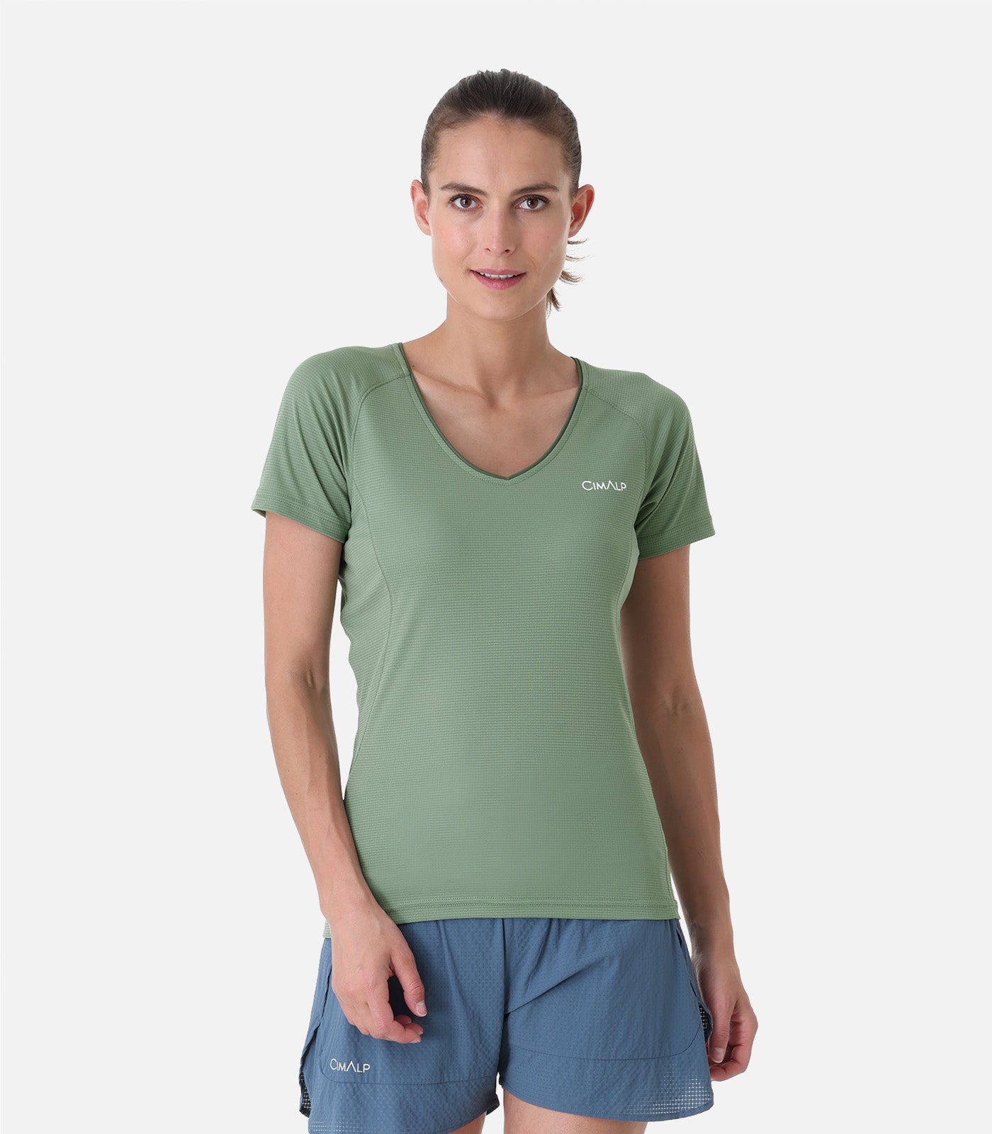 cimalp-boreon-2-f-t-shirt-trail-femme-vert-amande image 7