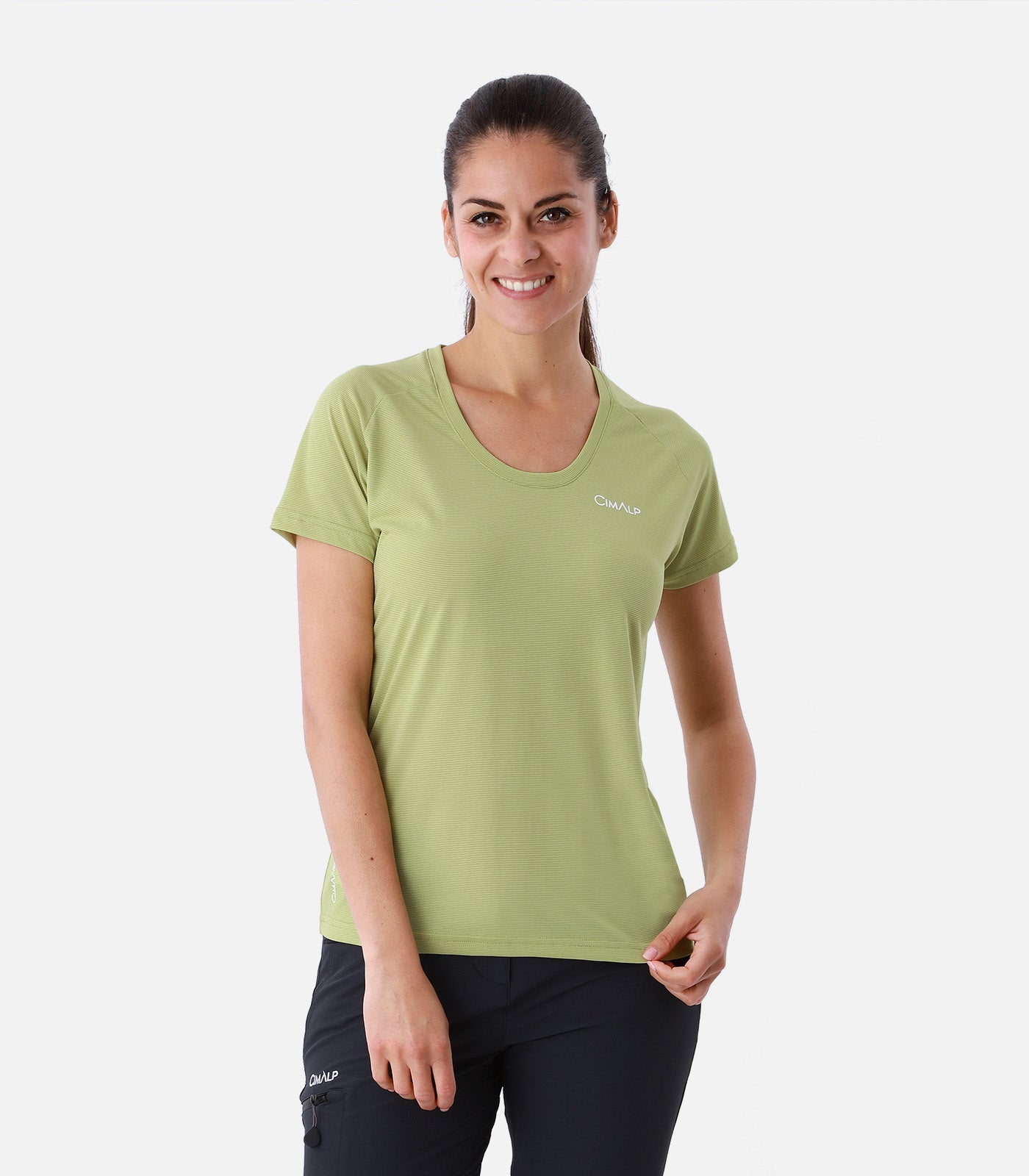 cimalp-elena-f-t-shirt-rando-femme-vert-respirant image 8
