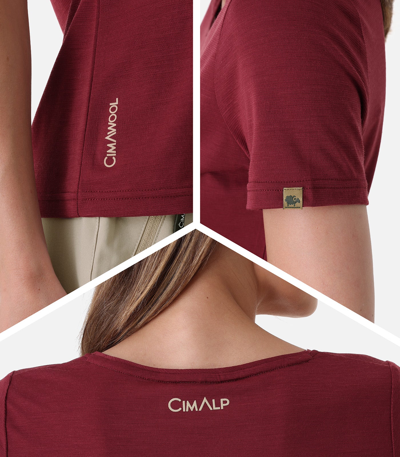 cimalp-aigli-re-4-f-t-shirt-randonn-e-femme-bordeaux image 6