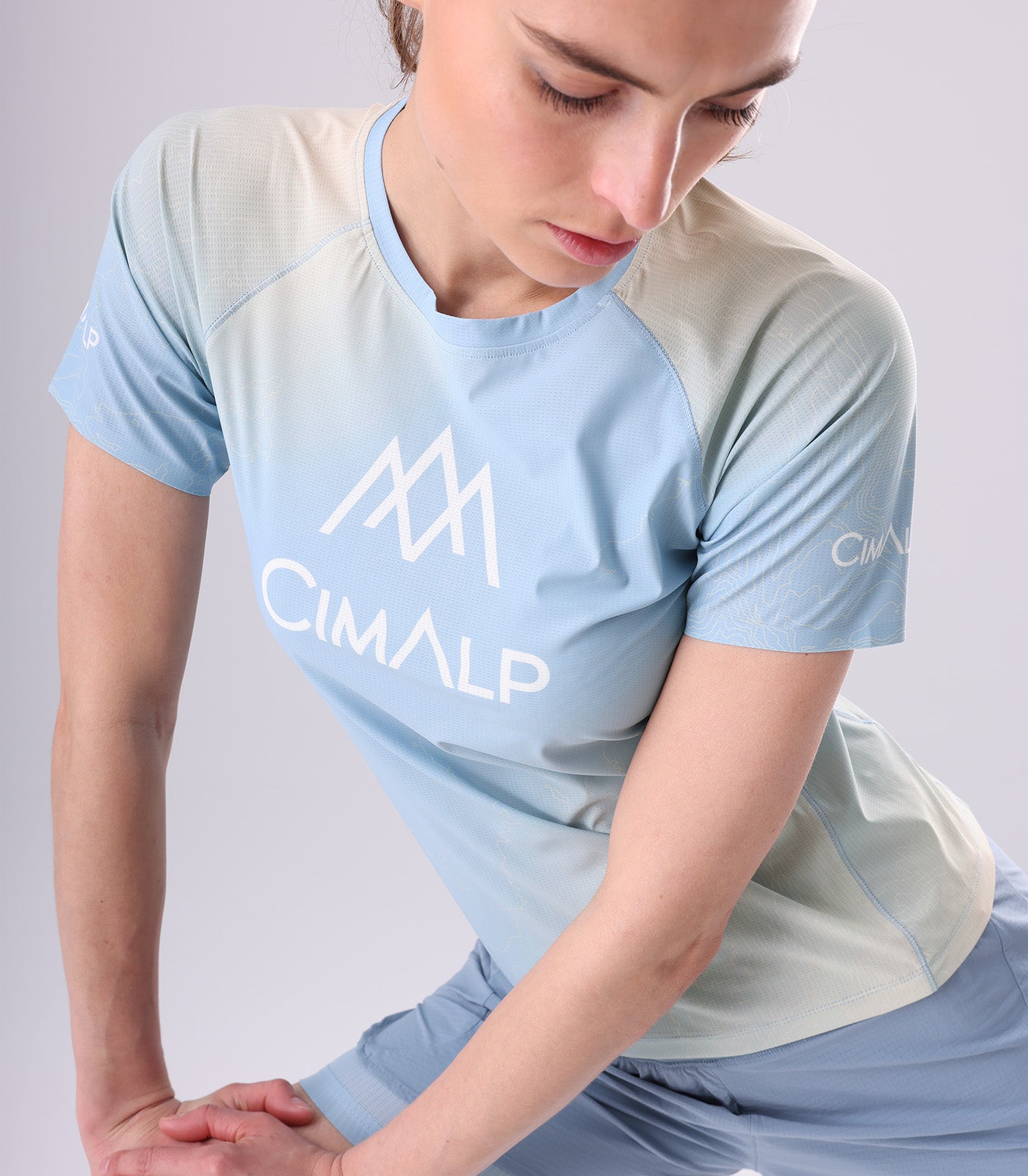cimalp-team-4-f-t-shirt-trail-femme-bleu-gris image 2
