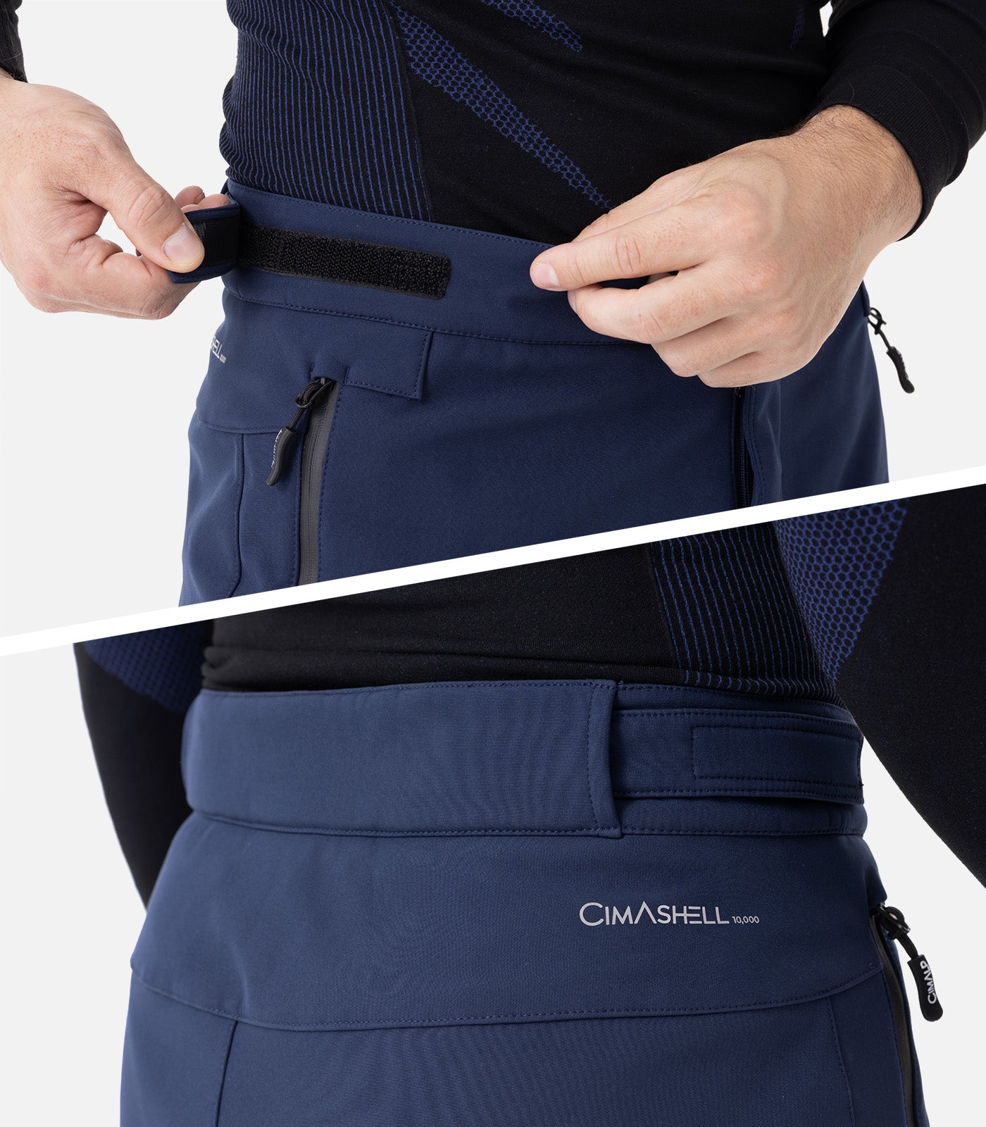 cimalp-snow-pant-court-4-h-pantalon-de-ski-homme-noir-court image 5