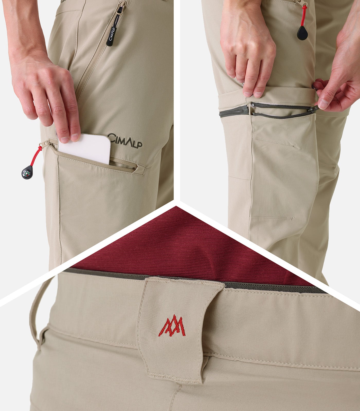 cimalp-claret-f-pantalon-rando-convertible-femme-sable image 5