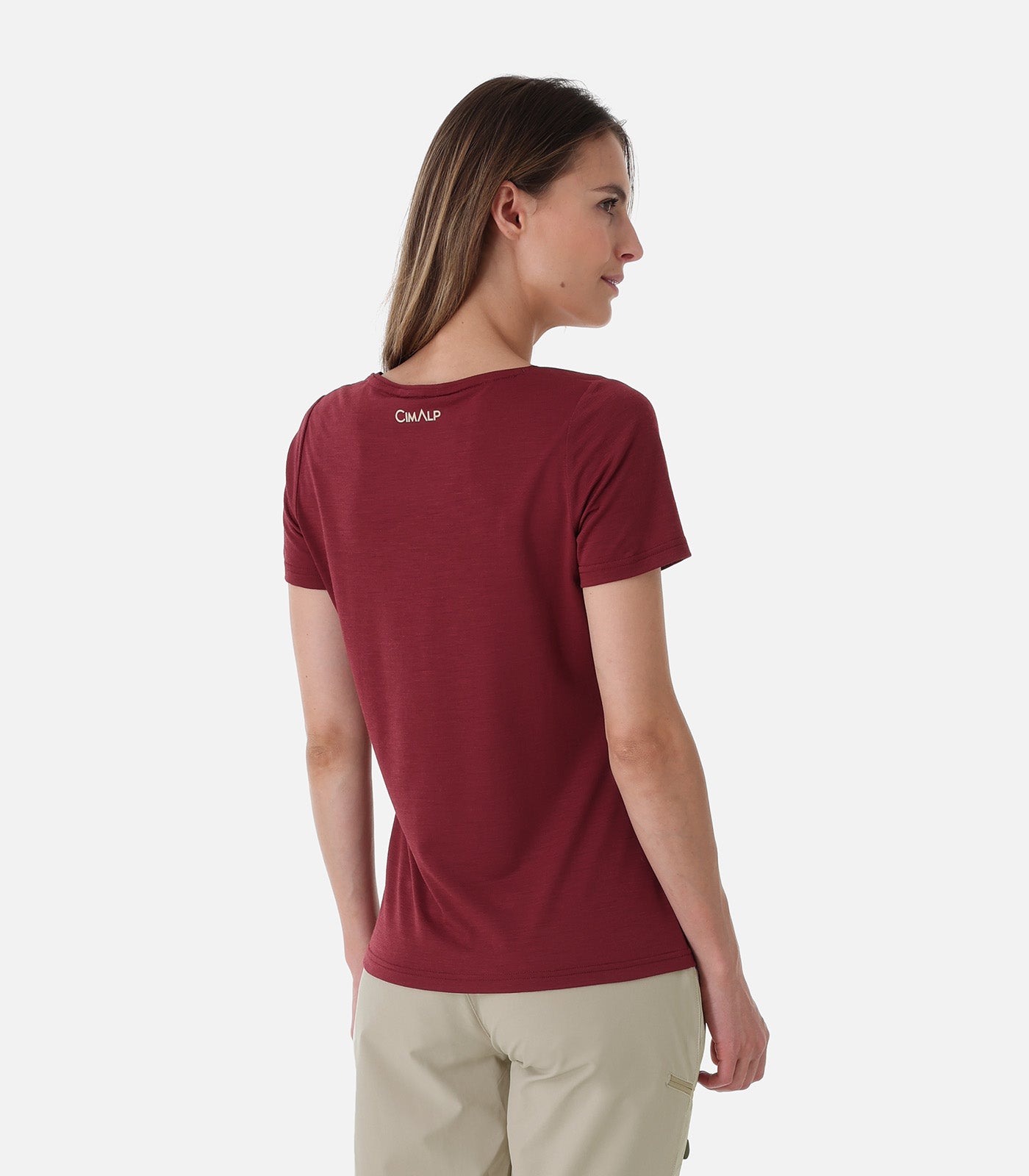 cimalp-aigli-re-4-f-t-shirt-randonn-e-femme-bordeaux image 3