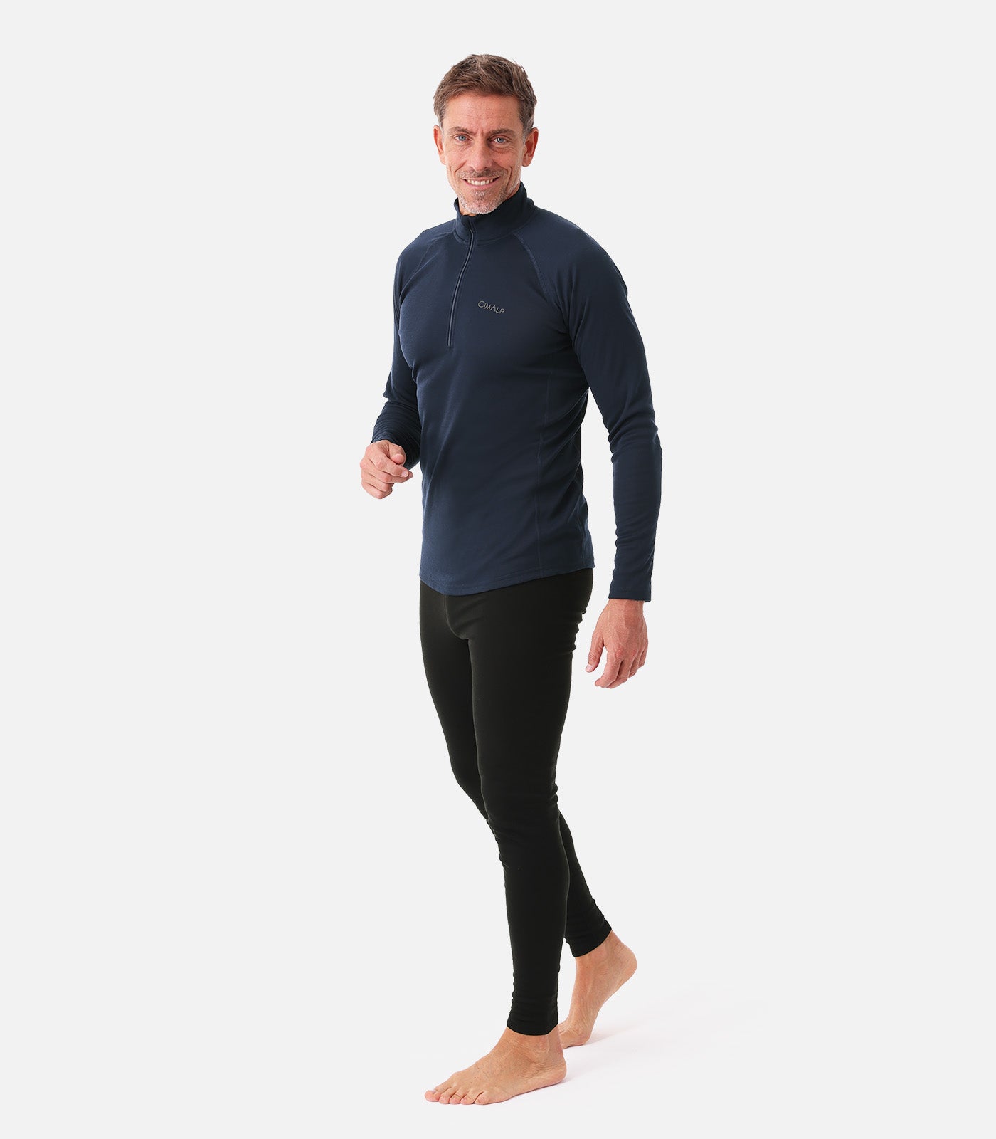 cimalp-warm-zip-5-h-sous-v-tement-thermique-homme-noir-zip image 3
