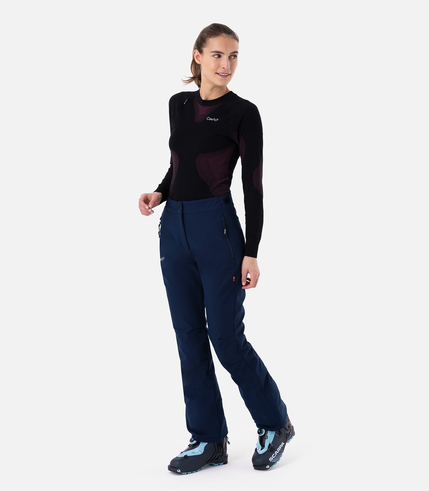 cimalp-snow-pant-court-5-f-pantalon-de-ski-femme-noir-court image 6