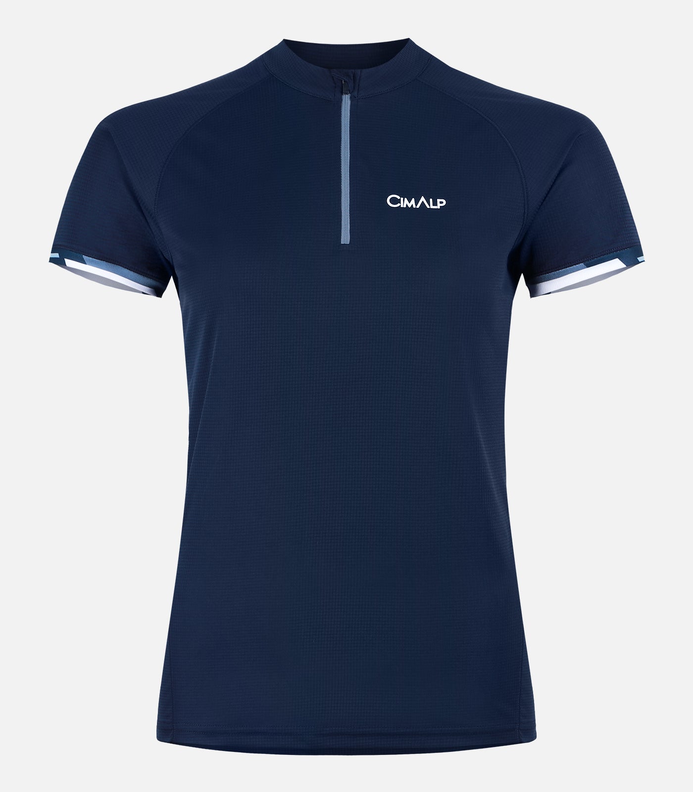 cimalp-autane-f-t-shirt-trail-femme-marine-demi-zip image 2