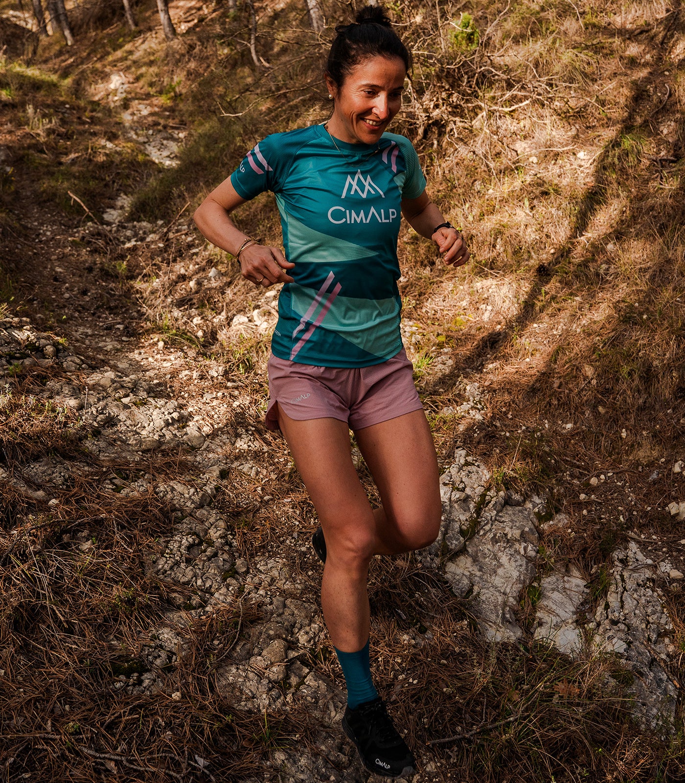 cimalp-team-3-f-t-shirt-trail-femme-vert-canard-l-ger image 3