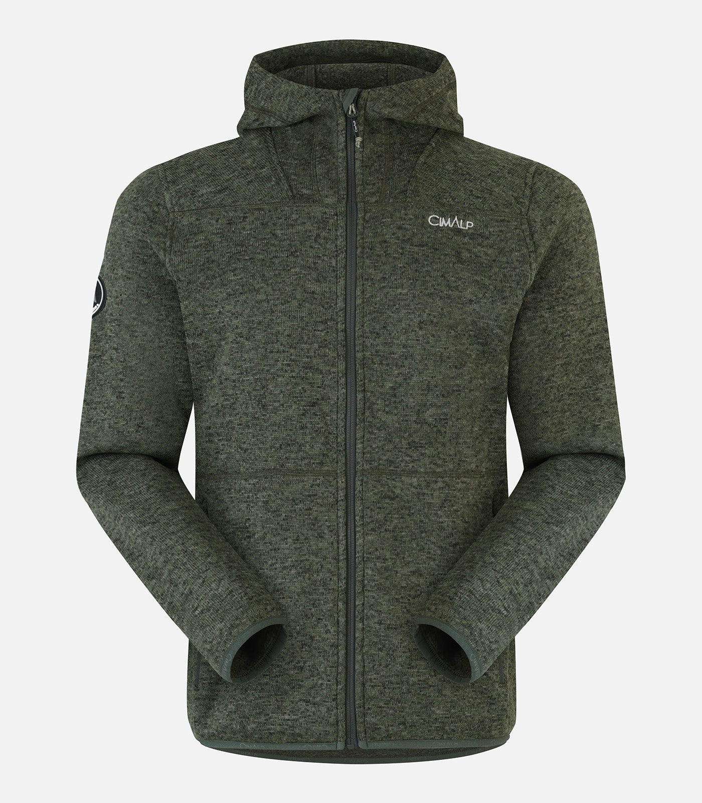 cimalp-vercors-4-h-veste-polaire-homme-vert-aspect-laine image 2