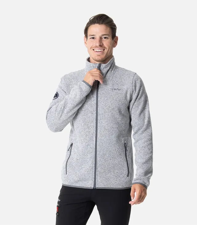 cimalp-royans-4-h-polaire-homme-aspect-laine-marron image 1