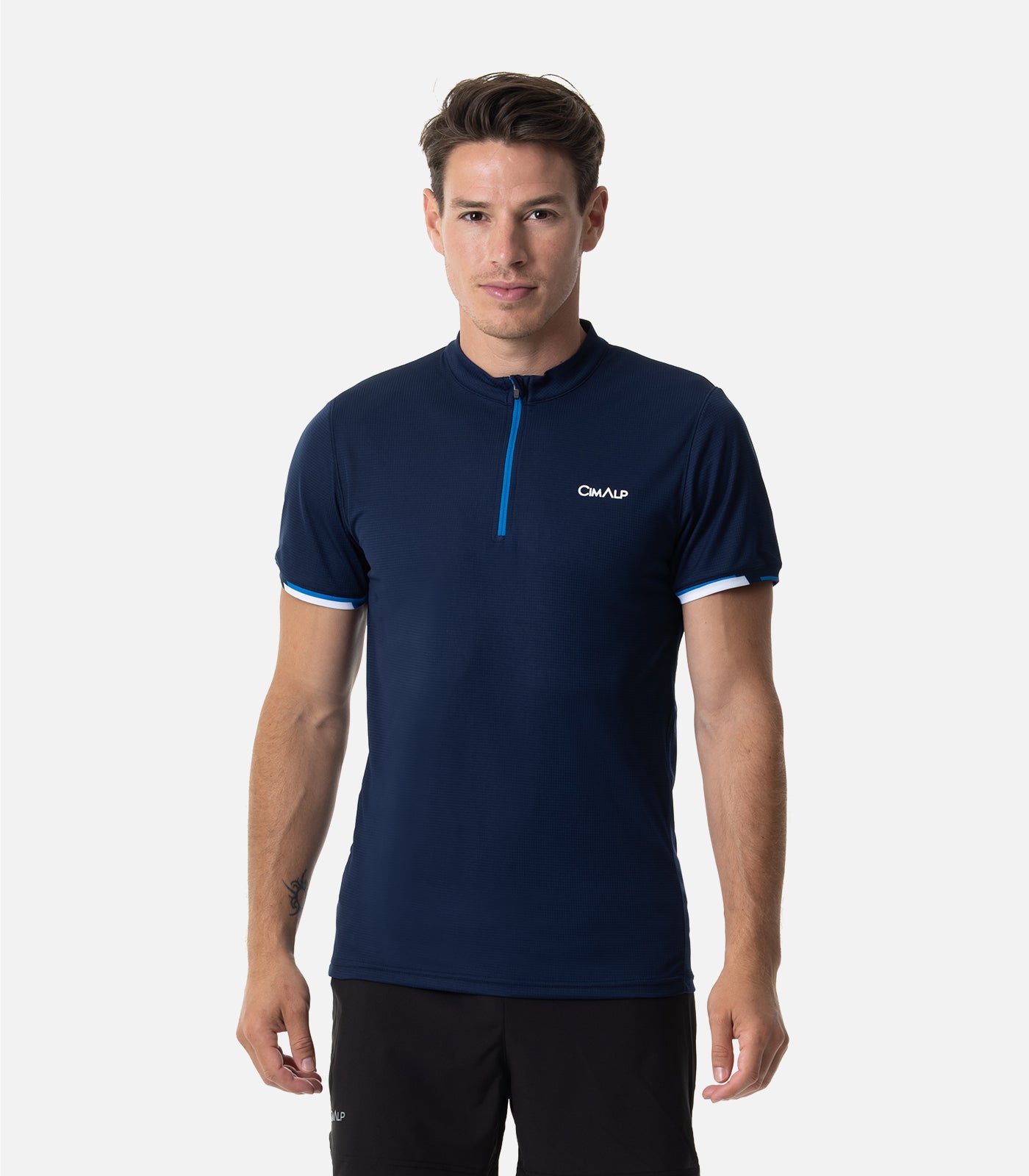 cimalp-faraut-h-t-shirt-trail-homme-marine-demi-zip image 1